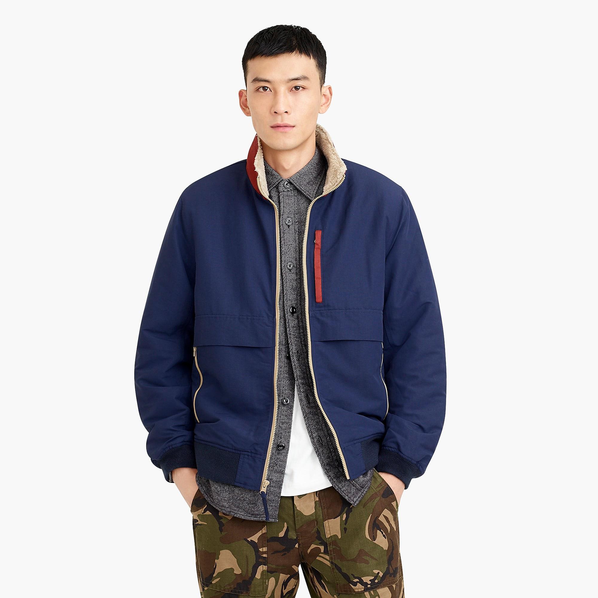 sherpa lined windbreaker