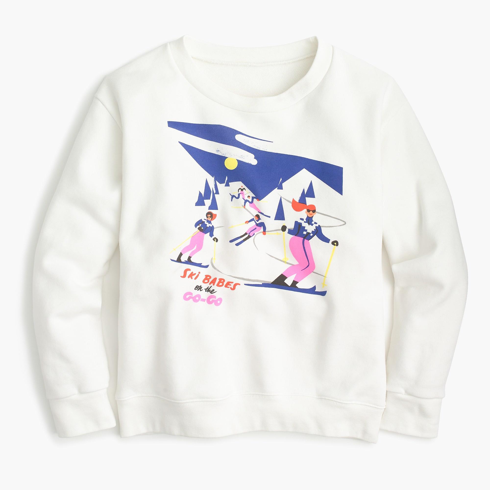 ski graphic sweatshirt