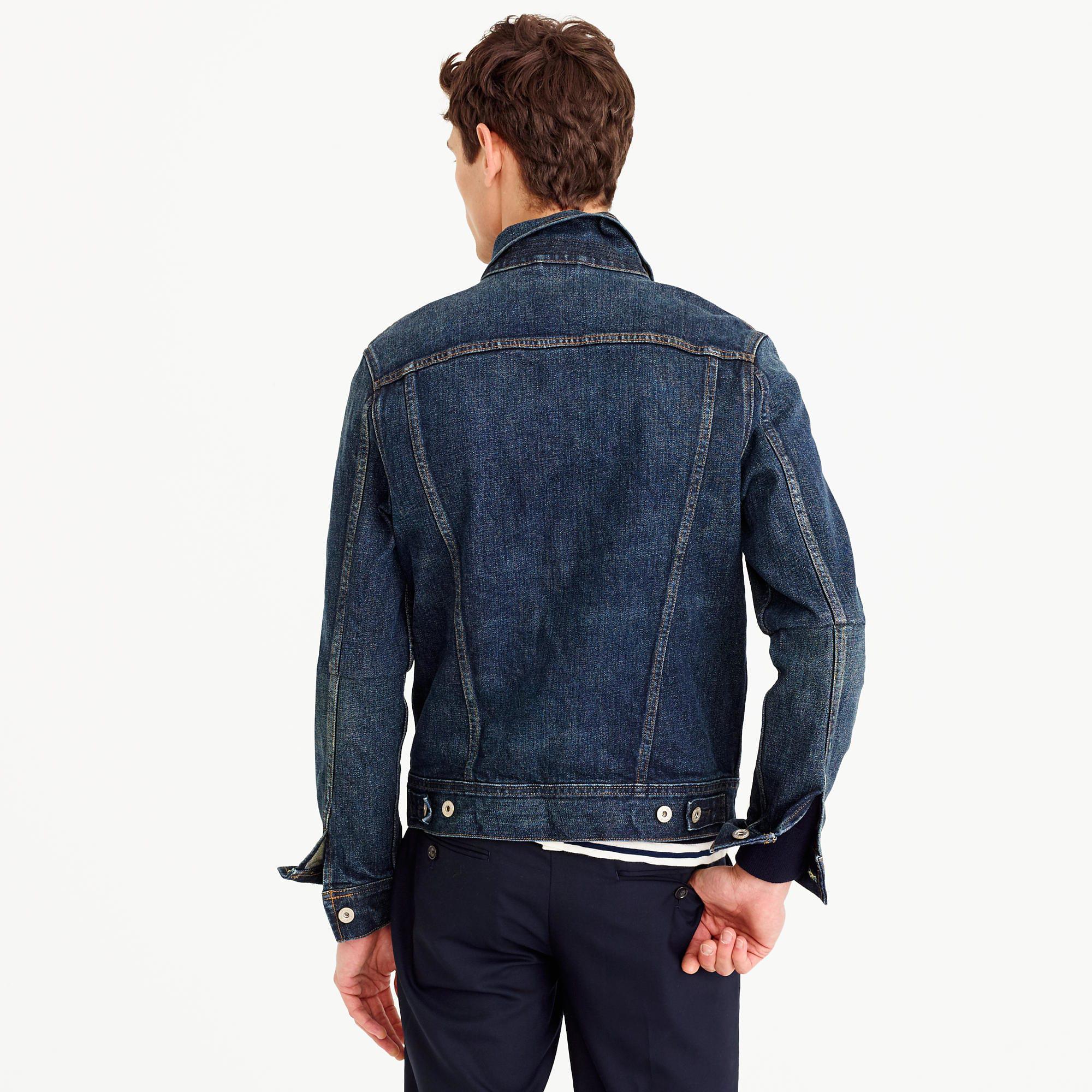 J.Crew Stretch Denim Jacket in Blue for Men Lyst