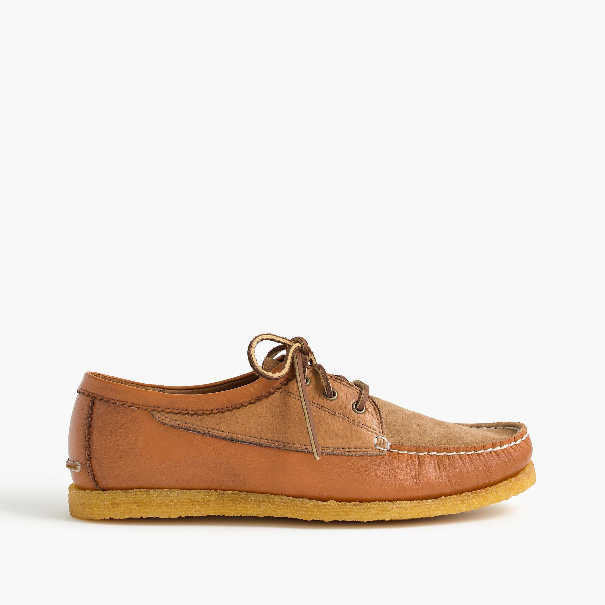 J.Crew Wallace & Barnes Crepe-sole Moccasins With 3 Eyelets in Brown ...