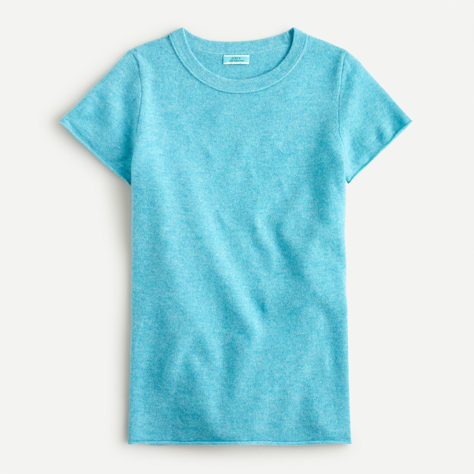 J.Crew Shortsleeve Cashmere Tshirt in Blue Lyst