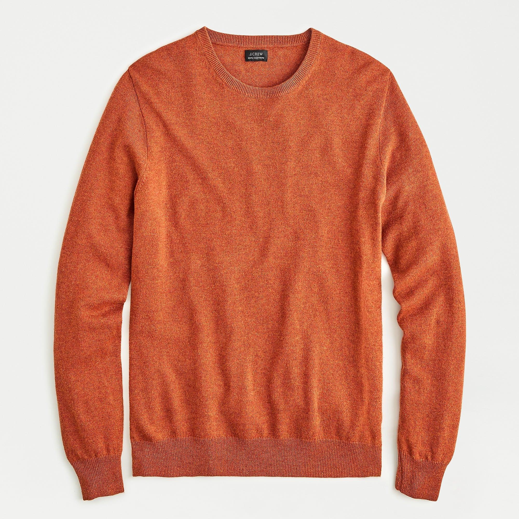 J.Crew Everyday Cashmere Crewneck Sweater In Solid in Orange for Men - Lyst