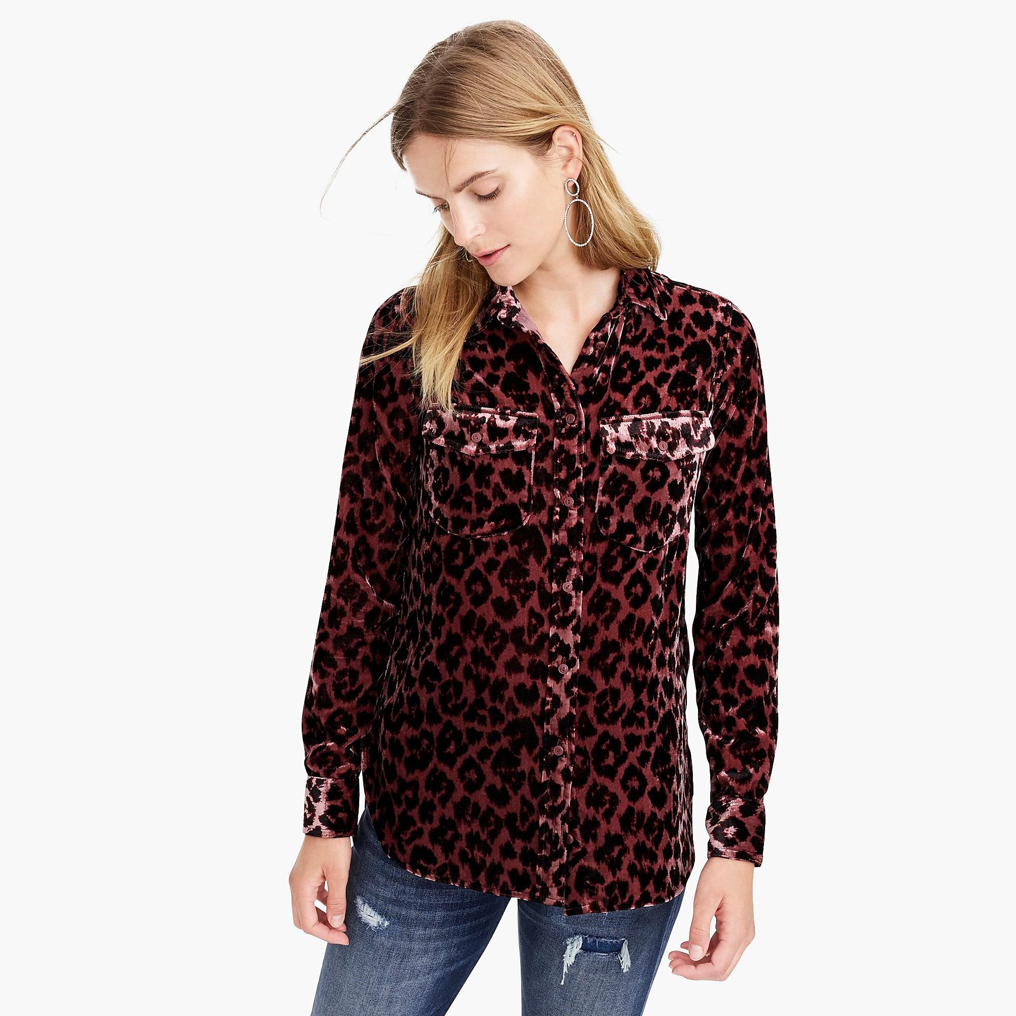 j crew velvet leopard dress