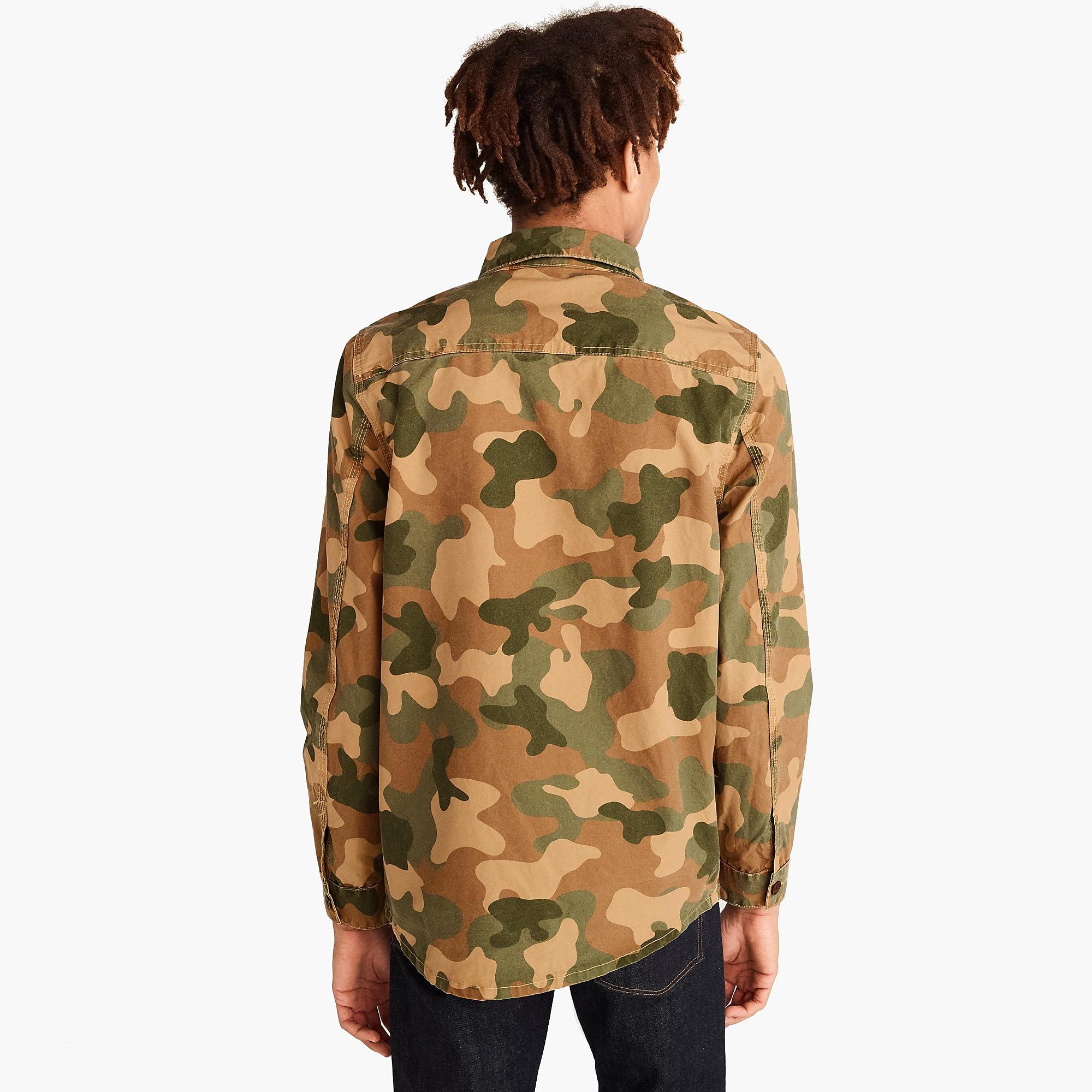 Barbour Cotton Camo Shirt Jacket in Green for Men - Lyst