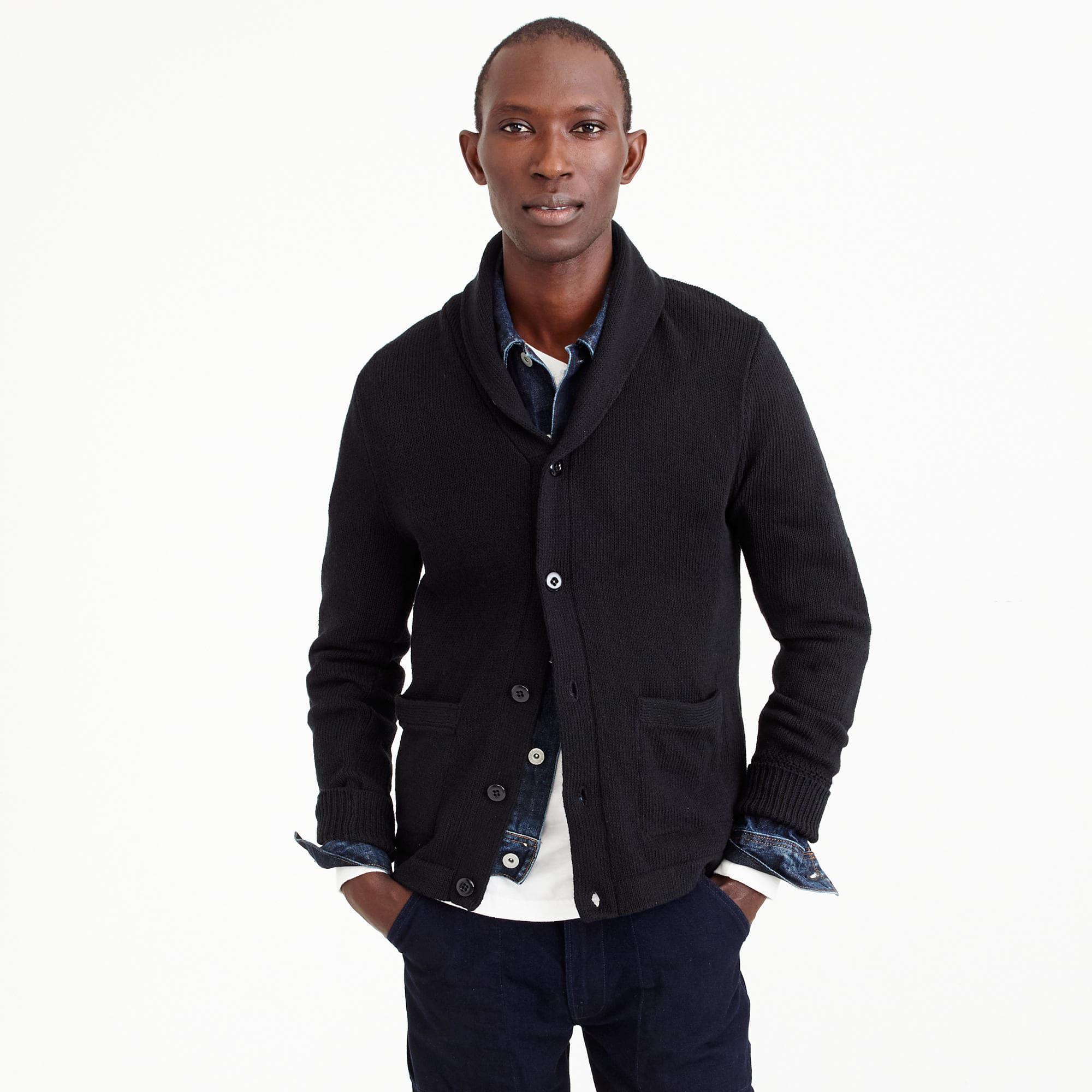 j crew black cardigan