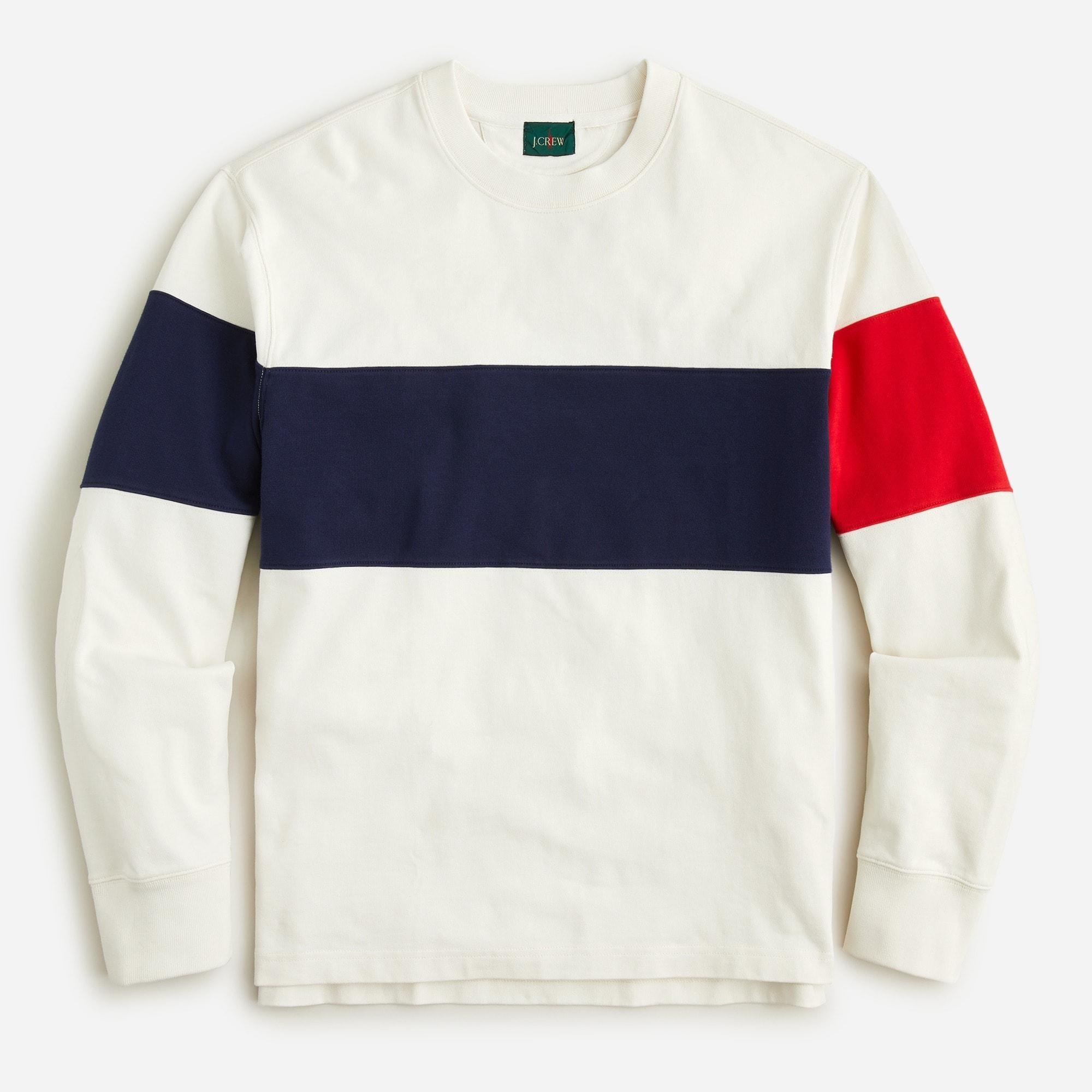 J.Crew Rugby Crewneck Shirt In Stripe in Blue for Men | Lyst