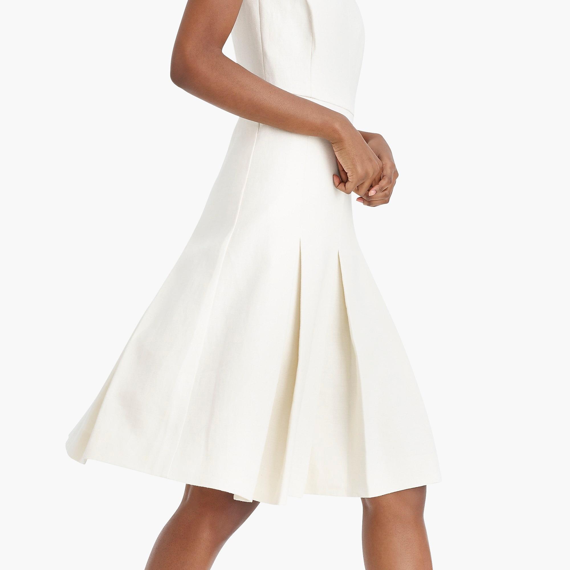 j crew white linen dress