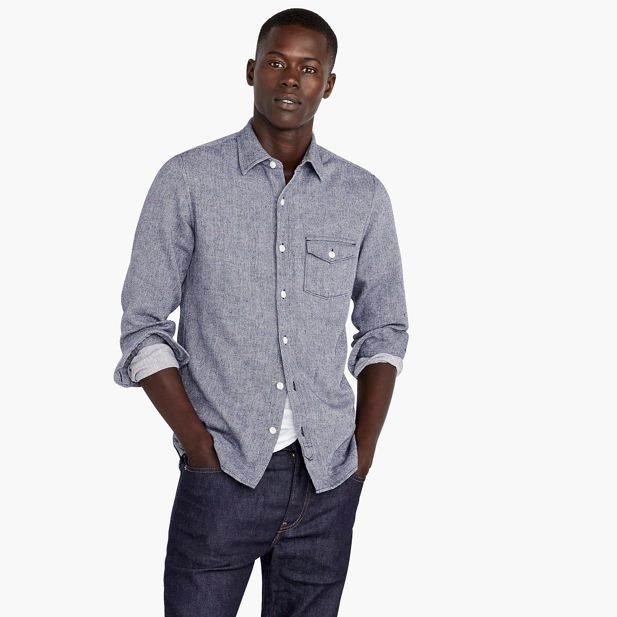 jeans with leather pockets