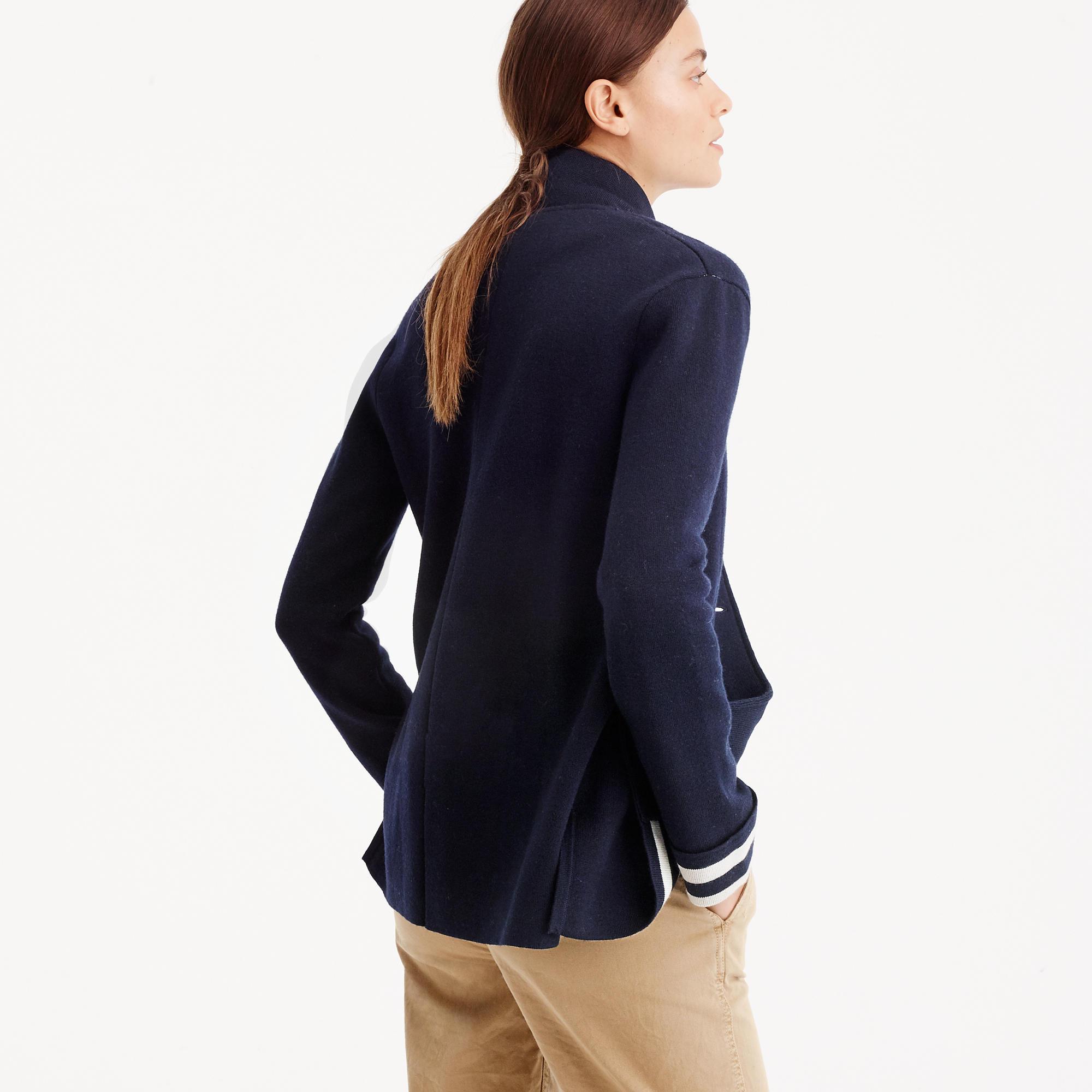 j crew sweater blazer