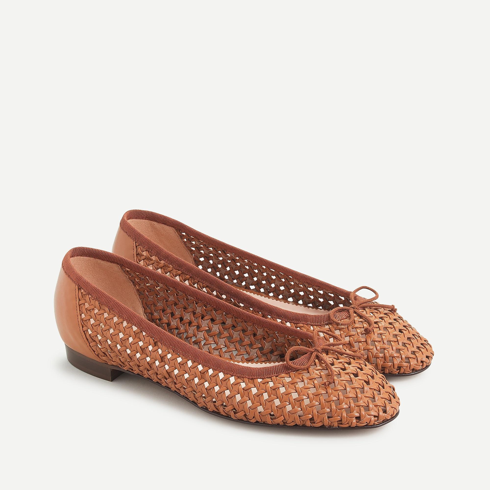 J.Crew Leather Kiki Ballet Flat In Open Weave Lyst