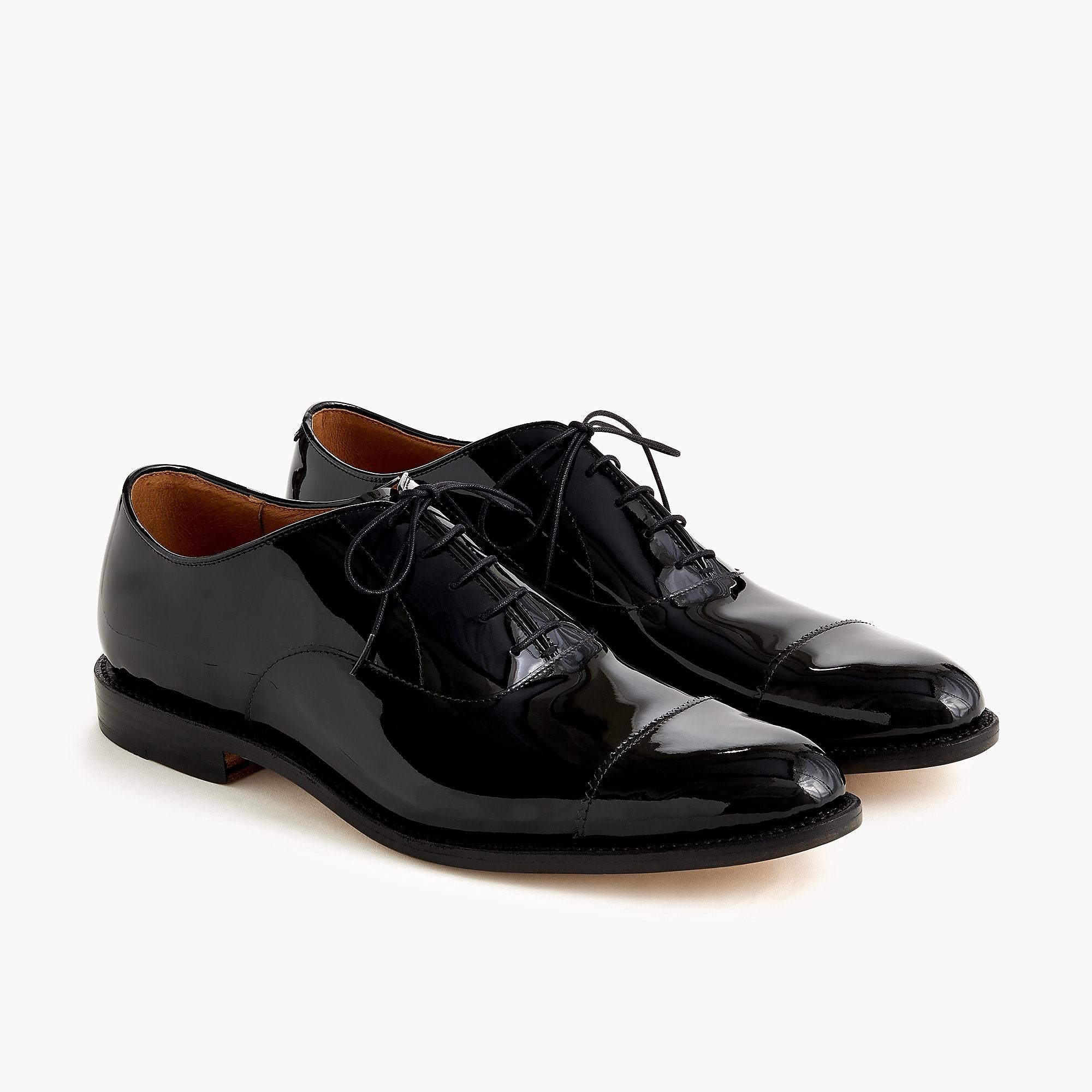 J.Crew Captoe Oxfords In Patent Leather in Black for Men Lyst