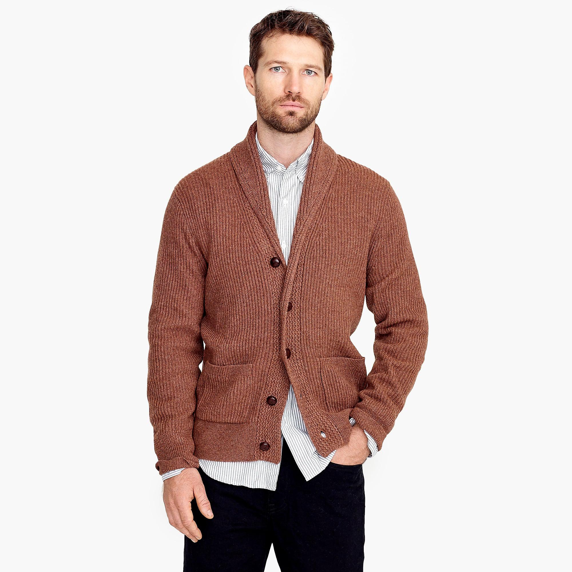 merino shawl cardigan