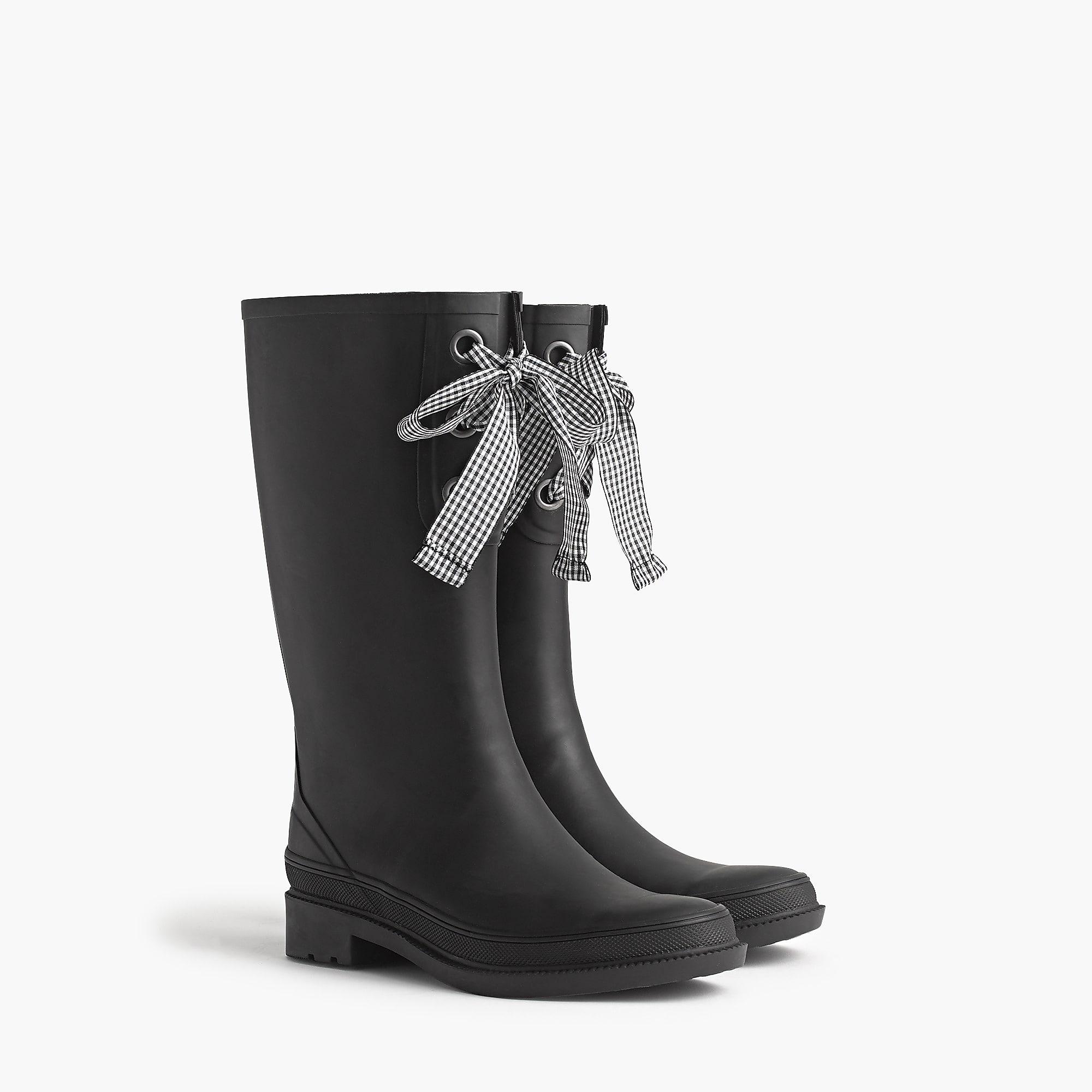 mens lace up rain boots