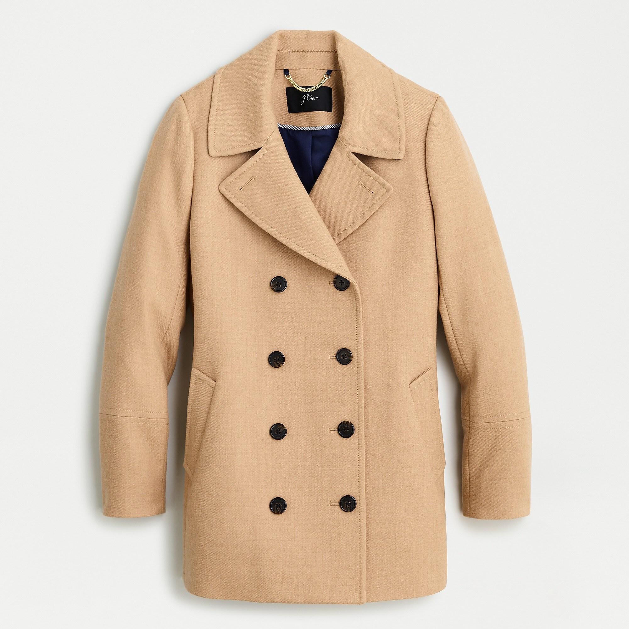 j crew women's wool peacoat