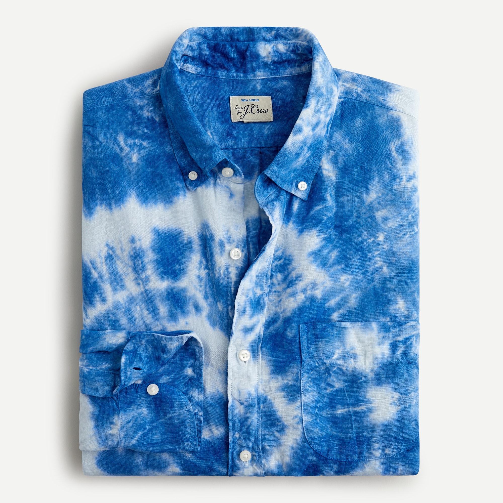 Tie dye linen shirt Sale