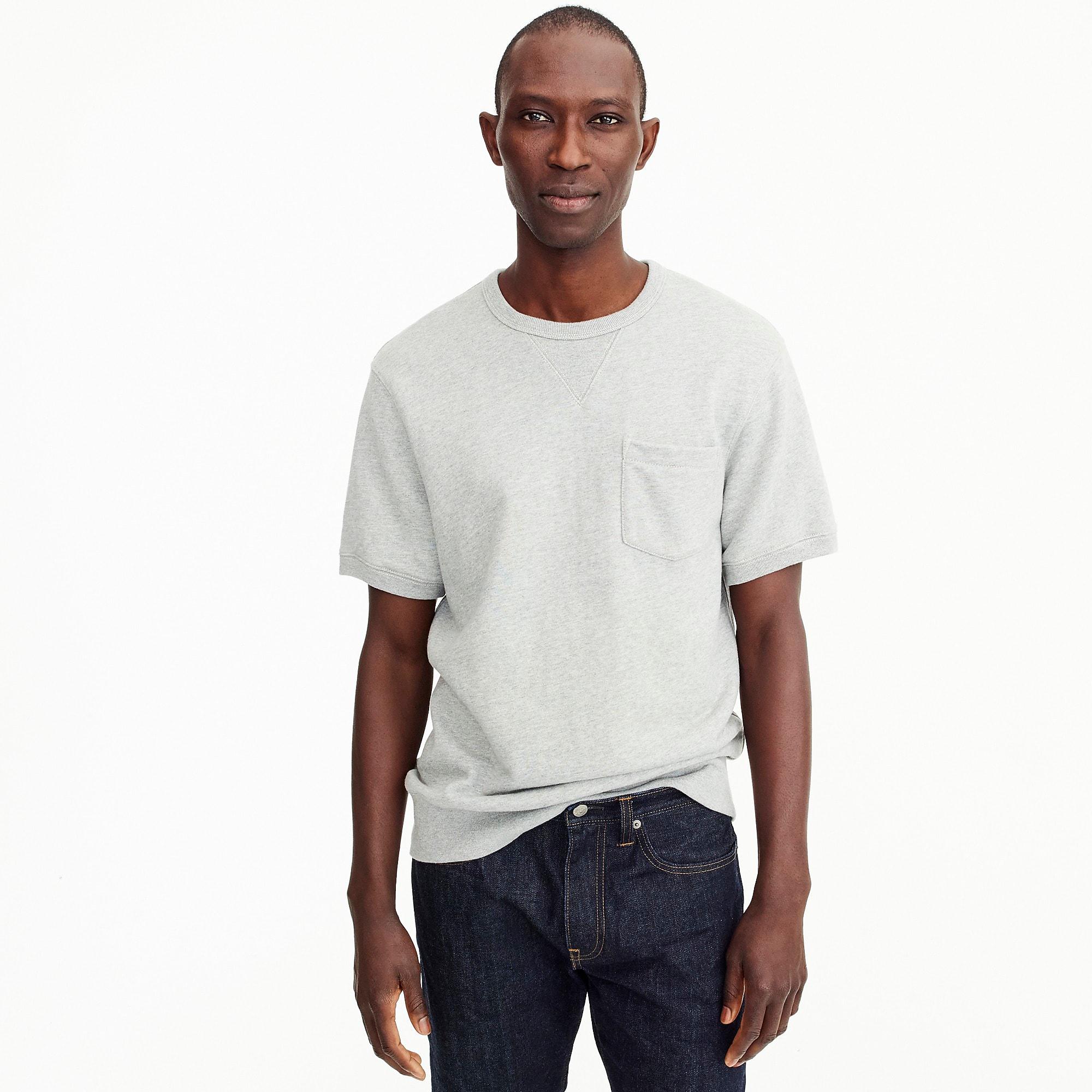 J.Crew French Terry Short-sleeve Sweatshirt in Gray for Men | Lyst