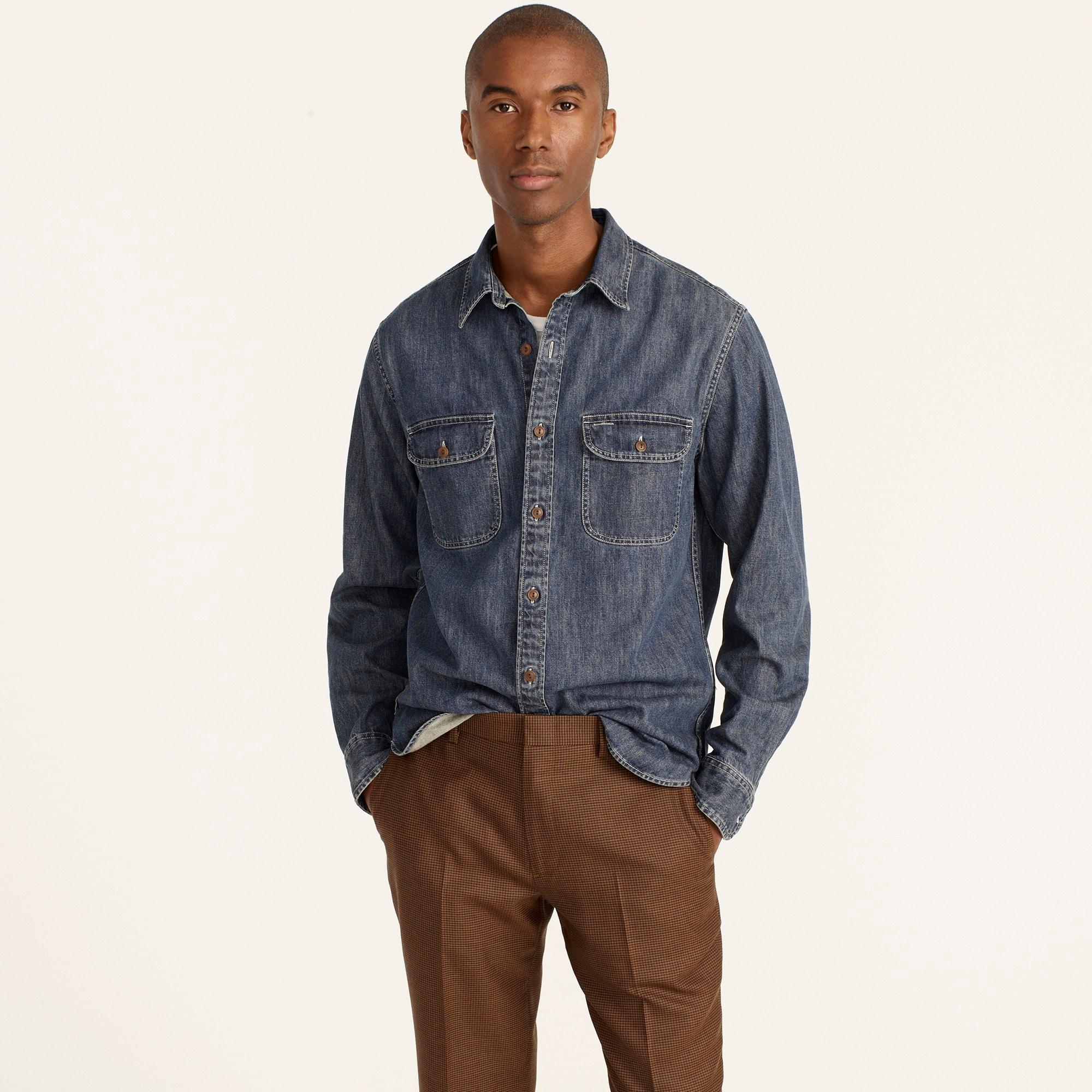 J.Crew Midweight Denim Workshirt In 