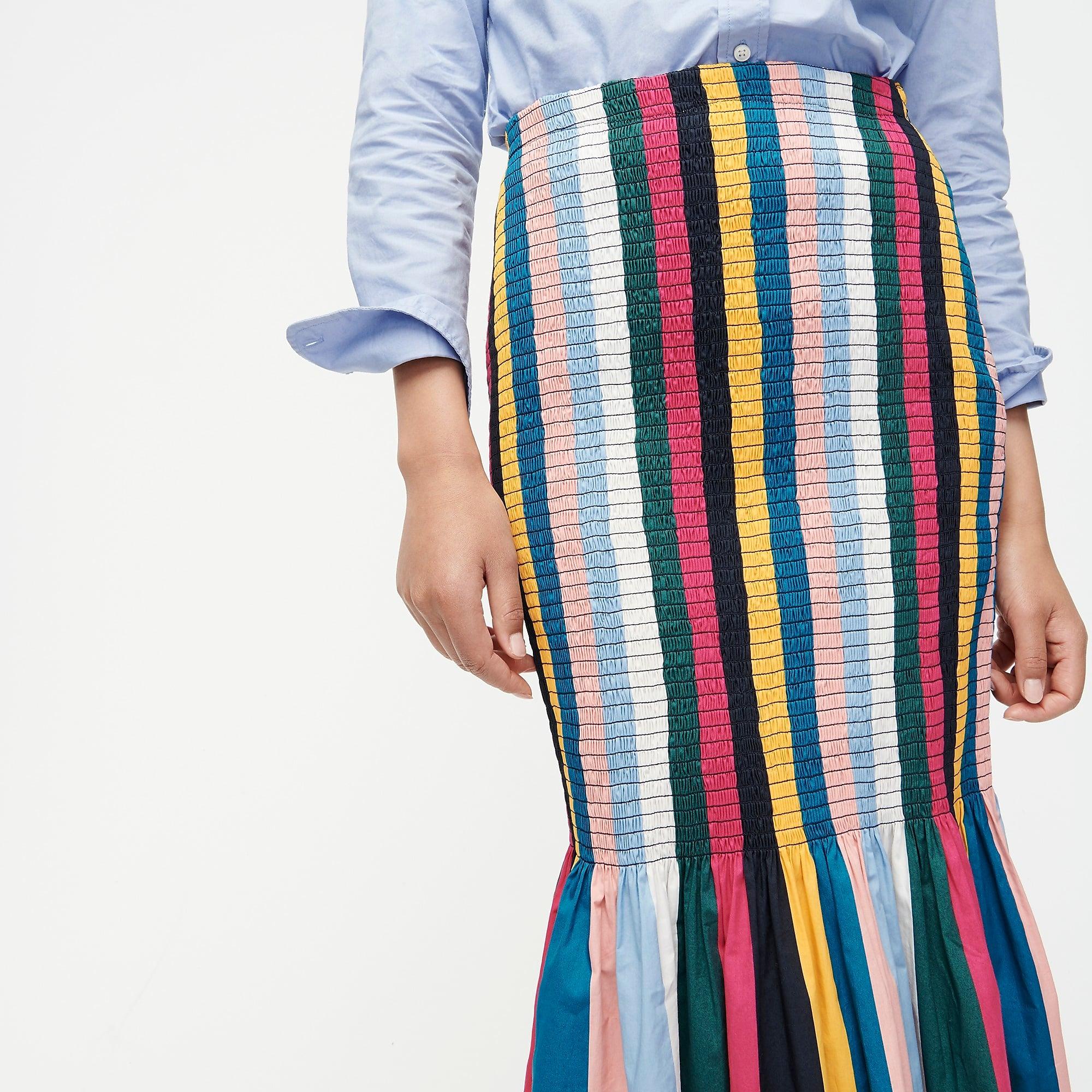 J crew rainbow stripe skirt cheap