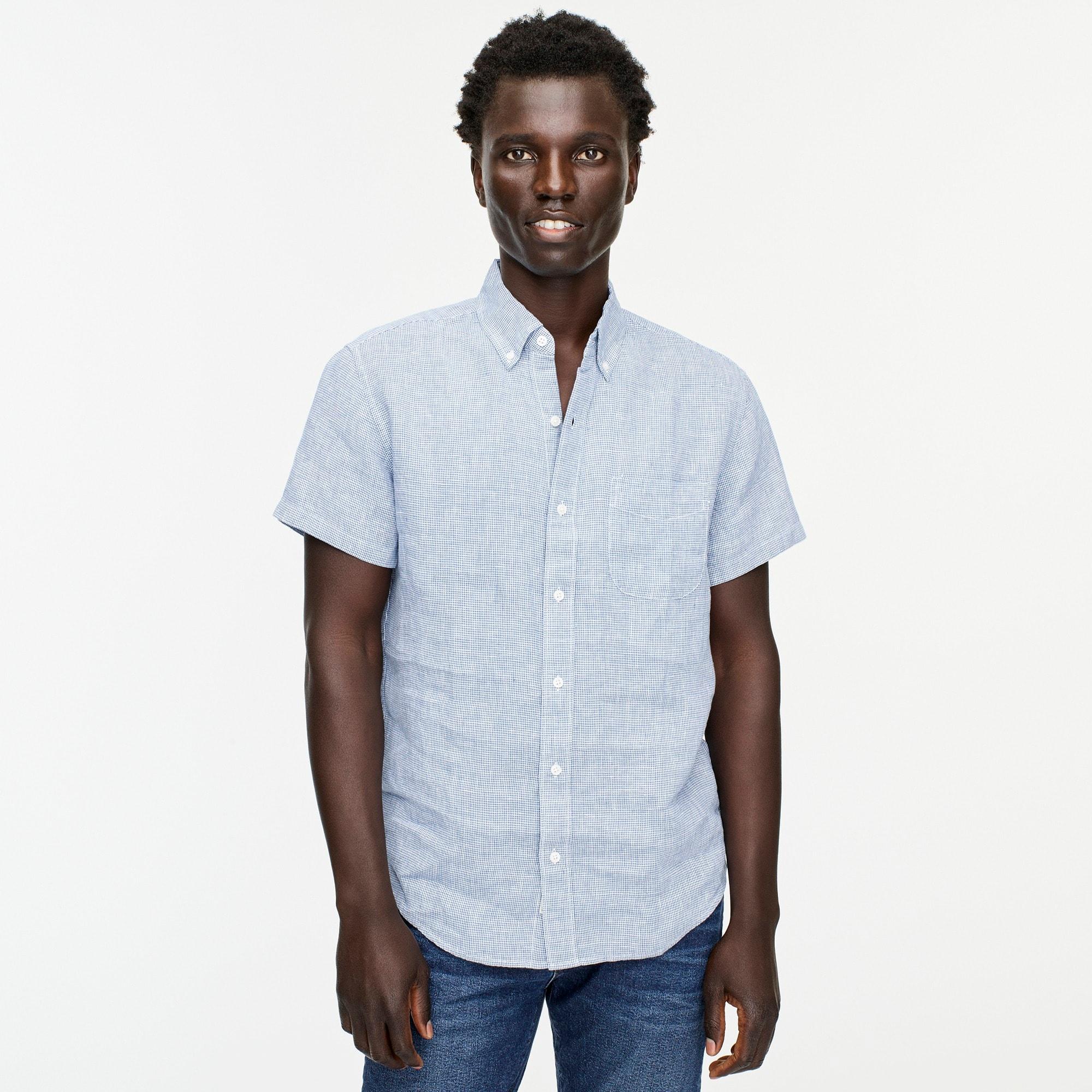 J.Crew Short-sleeve Baird Mcnutt Irish Linen Shirt in Blue for Men | Lyst