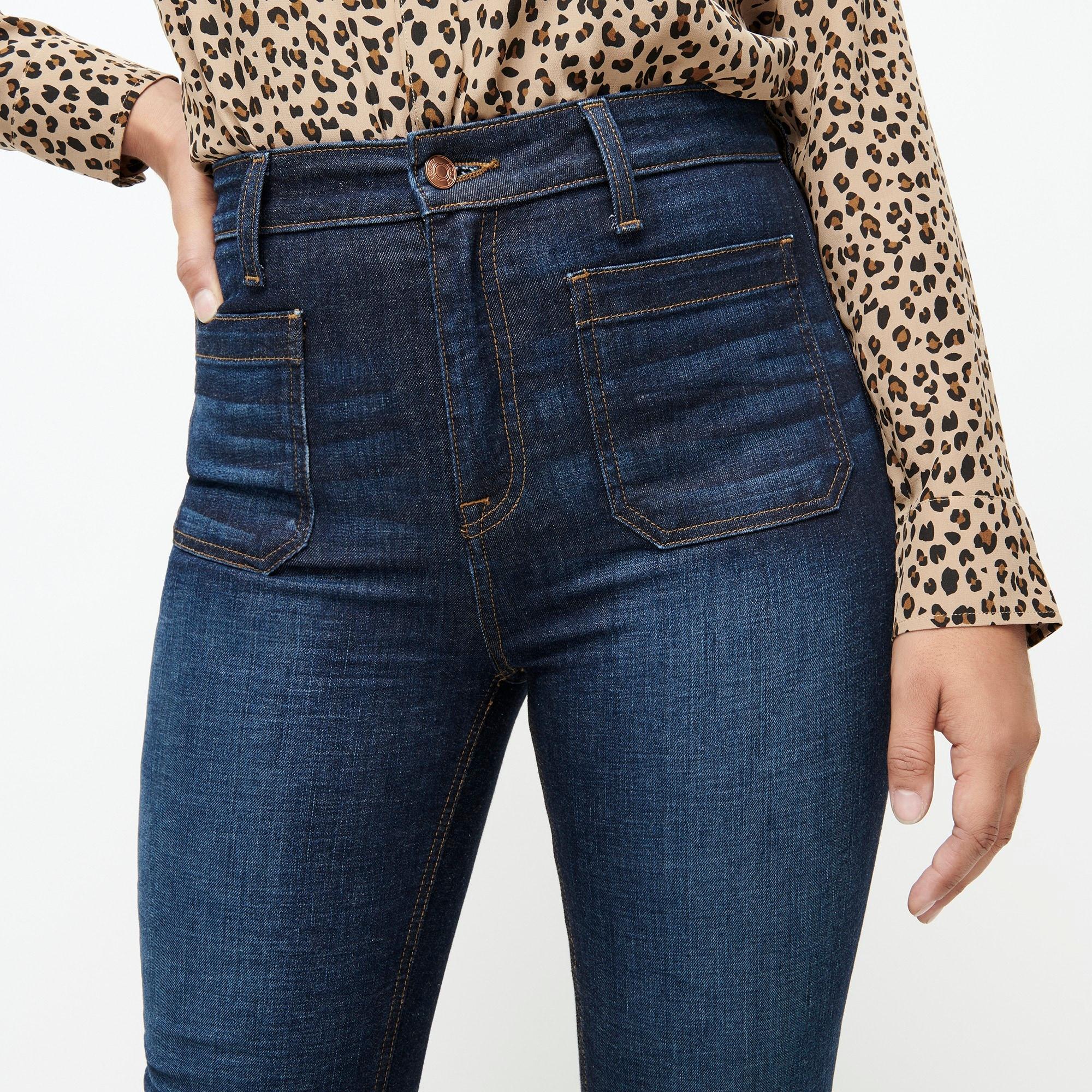 J.Crew Curvy Bootcut Jean With Patch Pockets in Blue