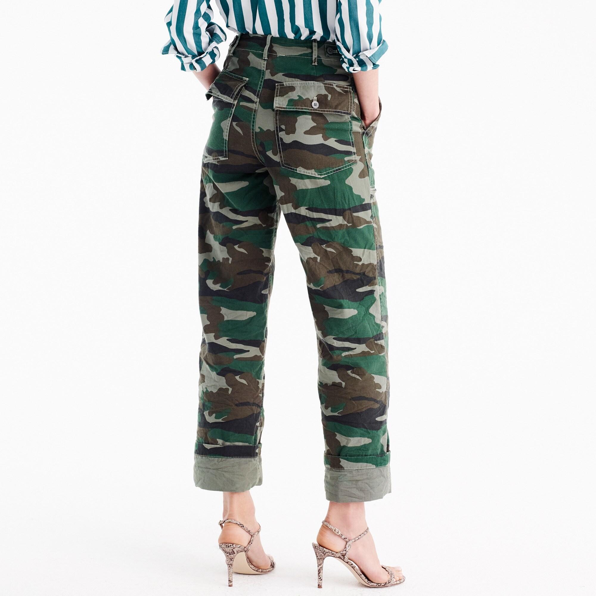 J.Crew Cotton Camouflage Foundry Pant 