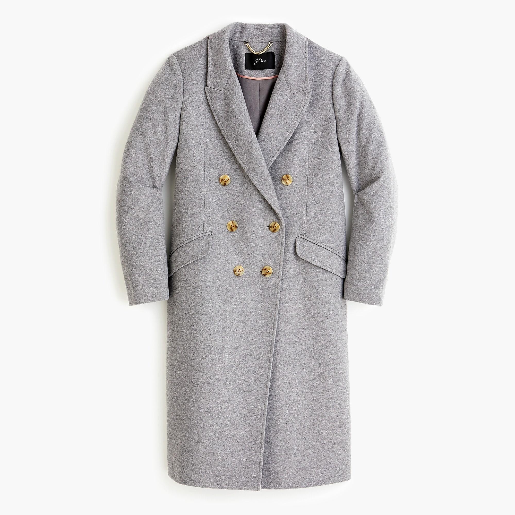J.Crew Doublebreasted Topcoat In Wool Cashmere in Gray Lyst
