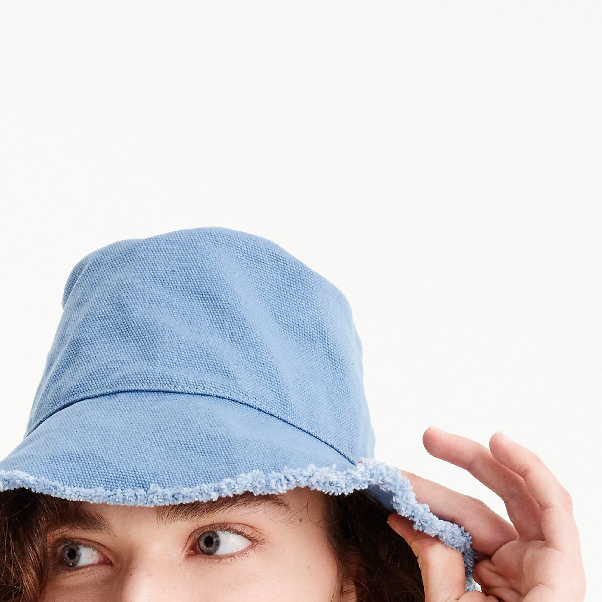 frayed edge bucket hat