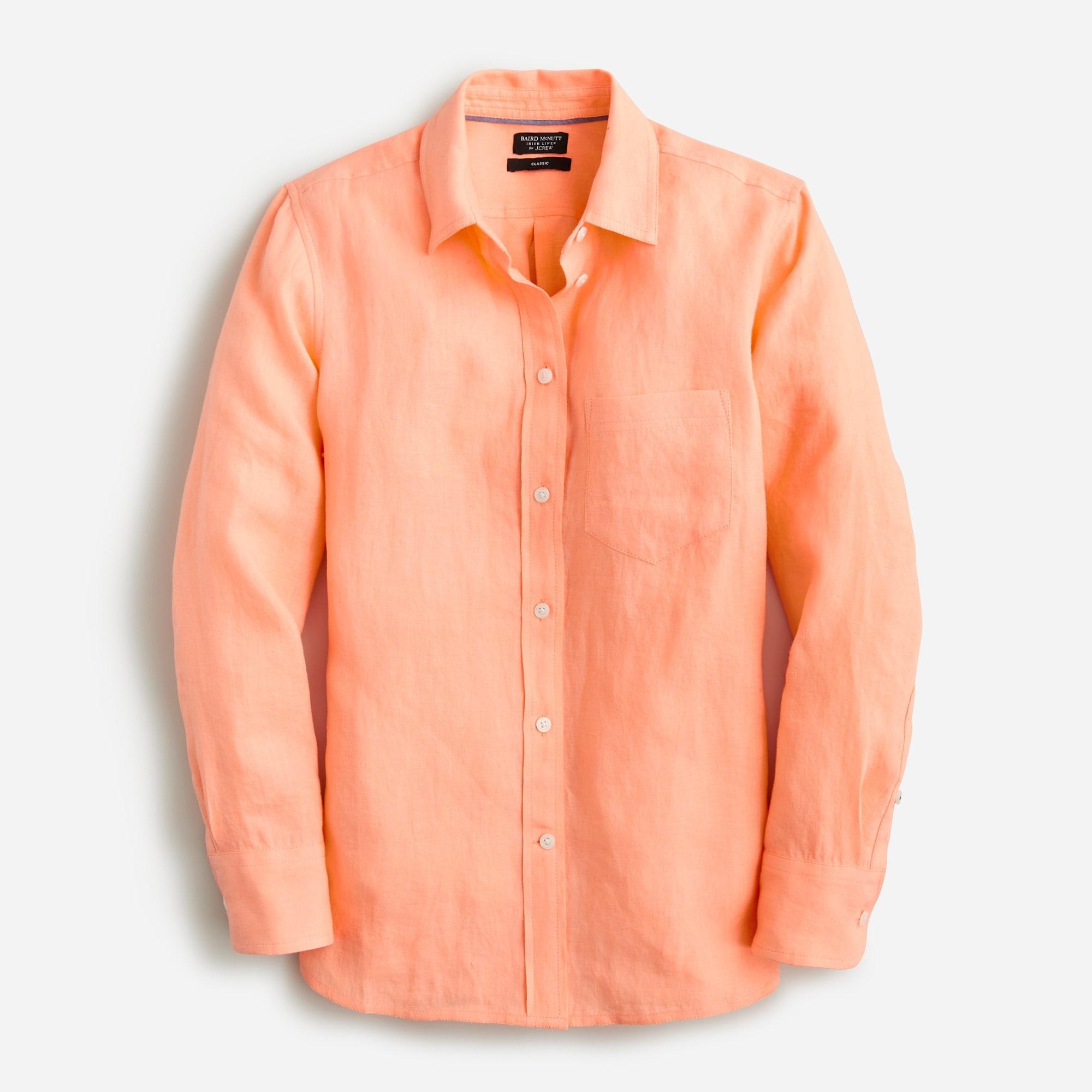 J.Crew Classic-fit Baird Mcnutt Irish Linen Shirt in Orange | Lyst