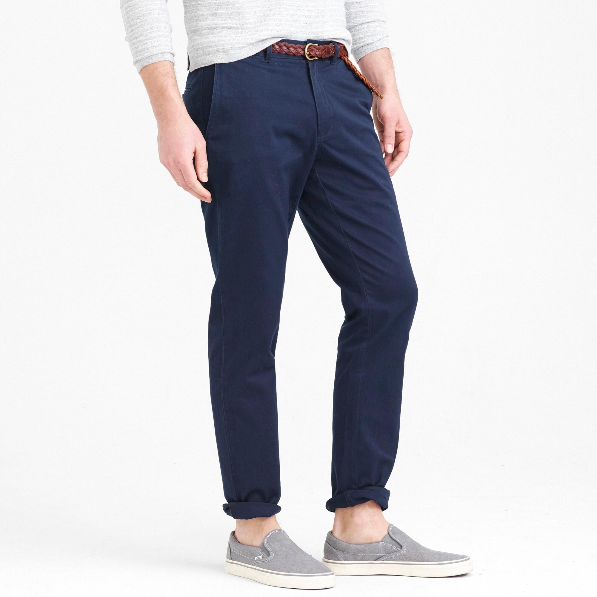 J.Crew Cotton Stretch Chino Pant In 770 Straight Fit in Navy (Blue) for ...
