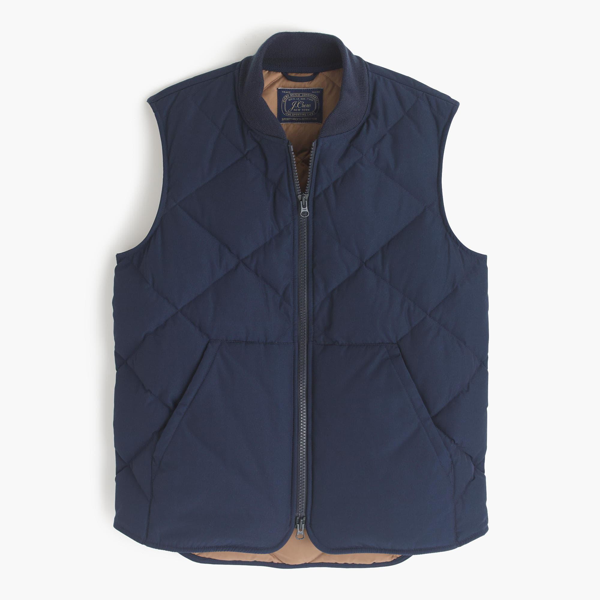J.Crew Cotton Nordic Down Vest in Blue for Men Lyst