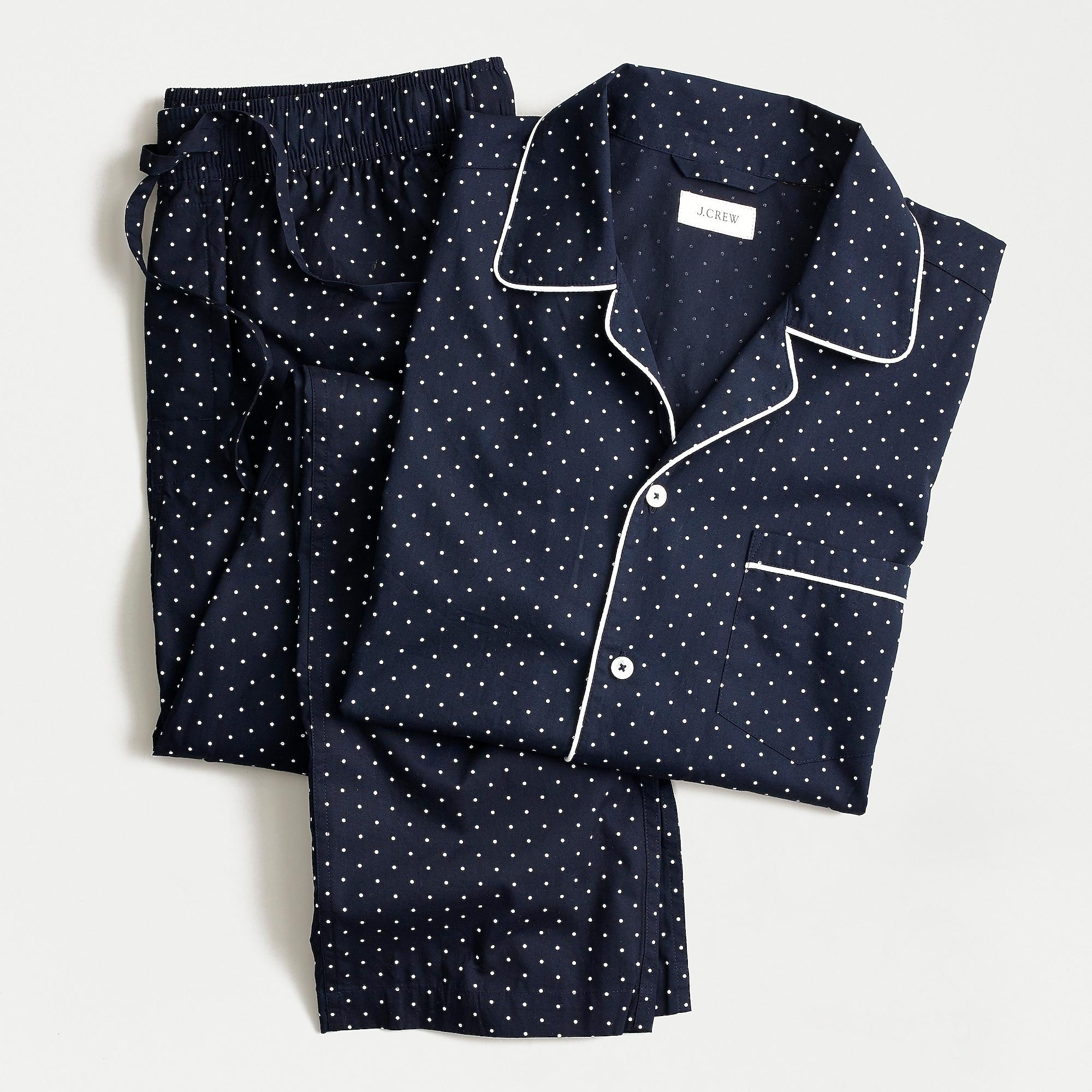 J.Crew Pajama Set In Dotprint Cotton Poplin in Blue for Men Lyst