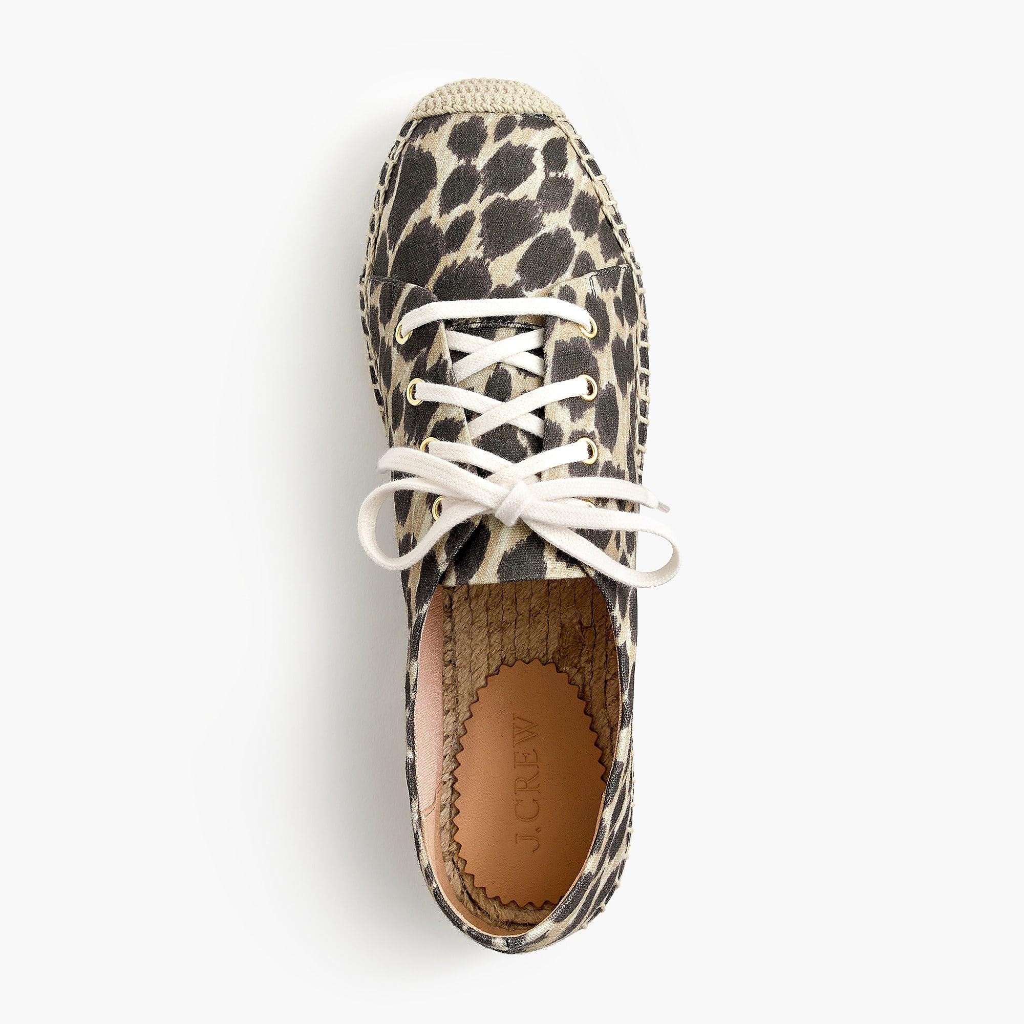 leopard lace up espadrilles