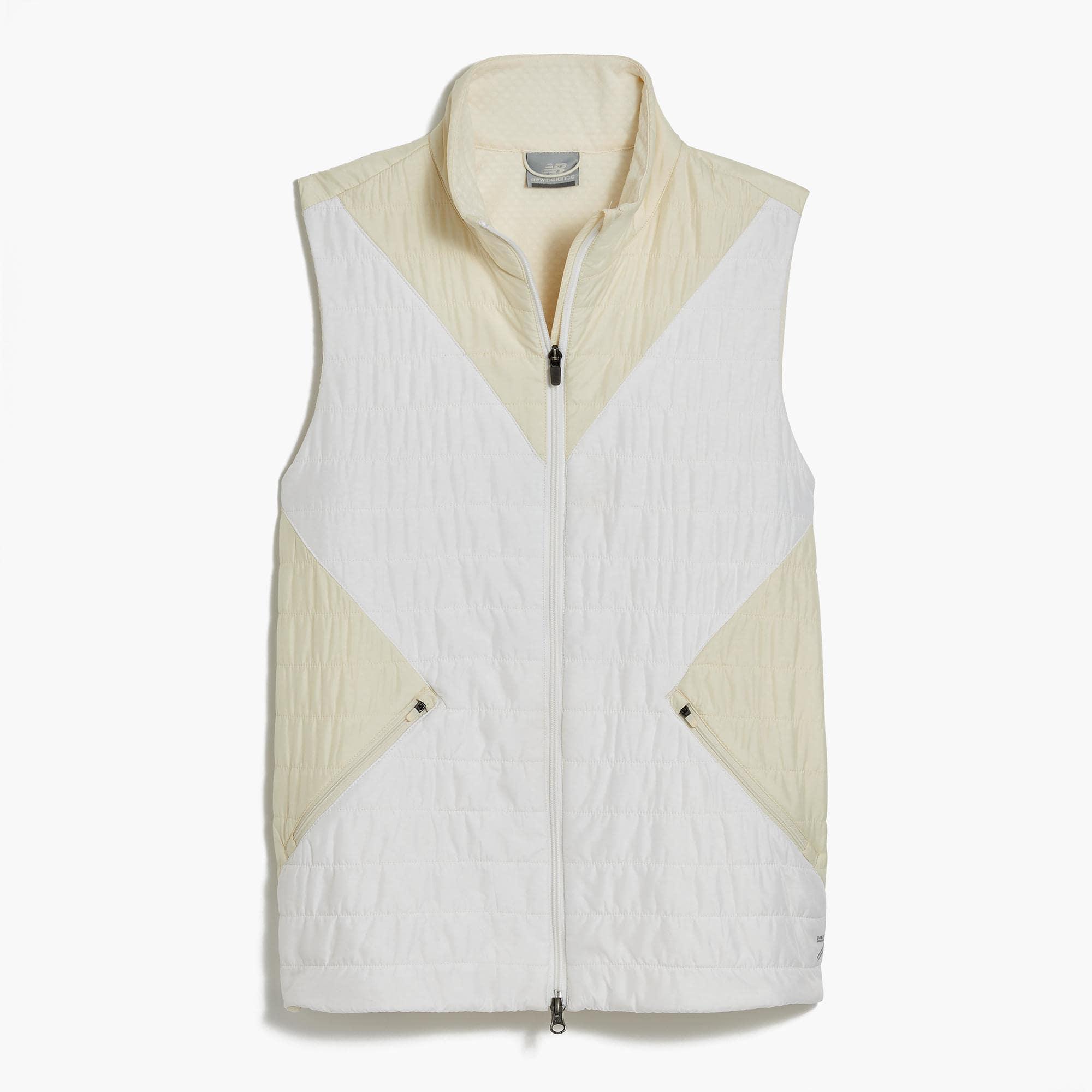 lyst j crew new balance quilted vest in white lyst j crew new balance quilted vest in white