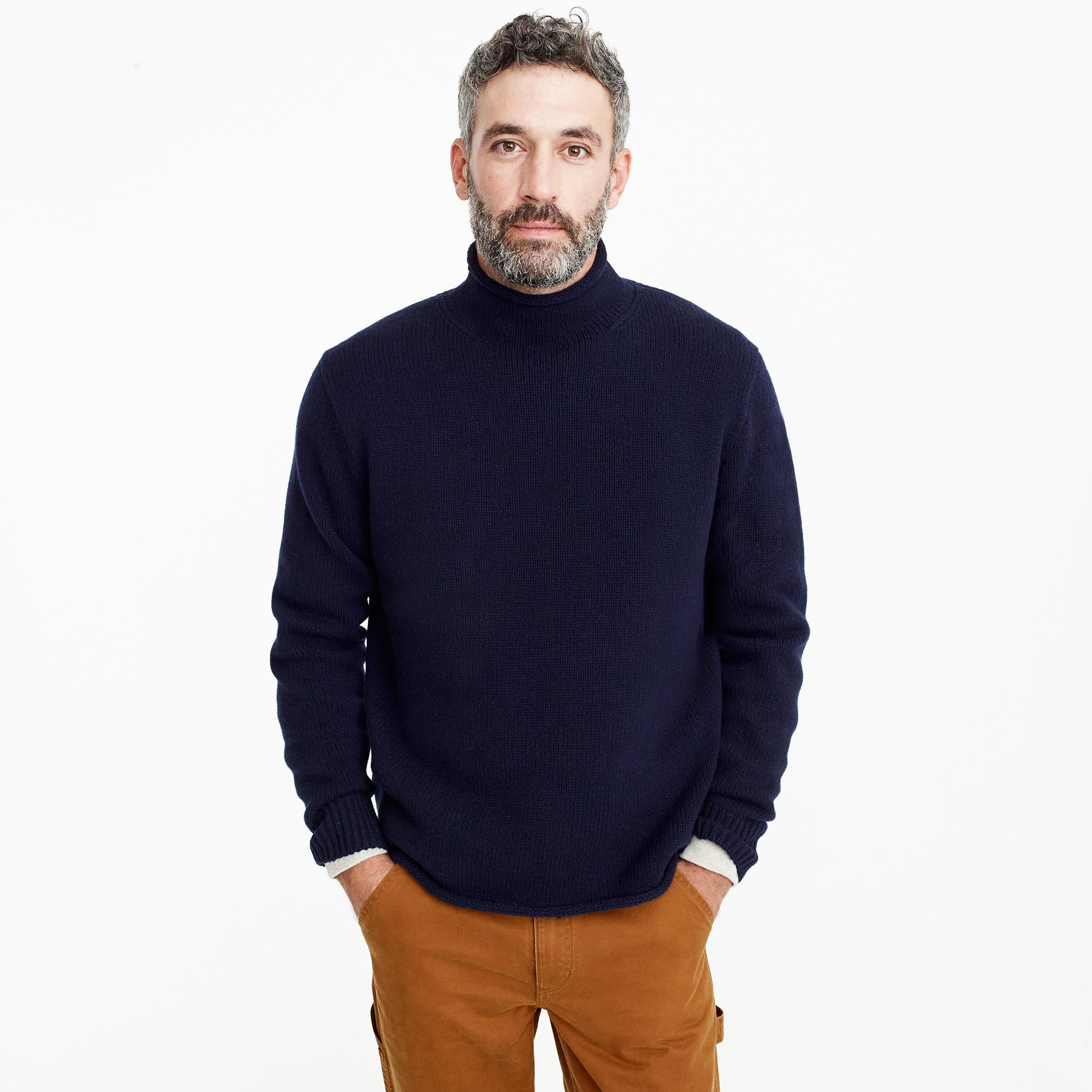 j crew mens roll neck sweater