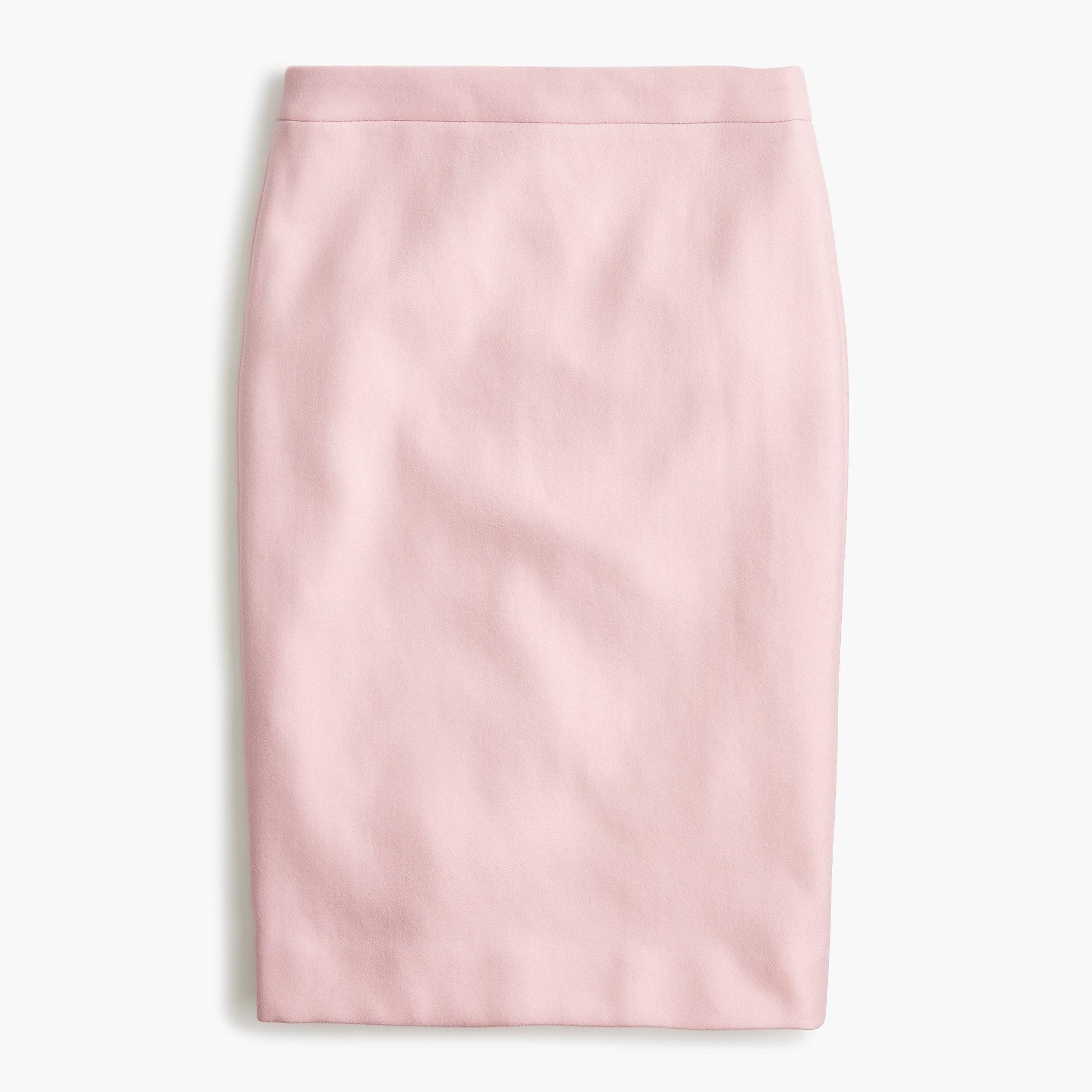 J.Crew Tall No. 2 Pencil Skirt In Double-serge Wool in Pale Pink w ...