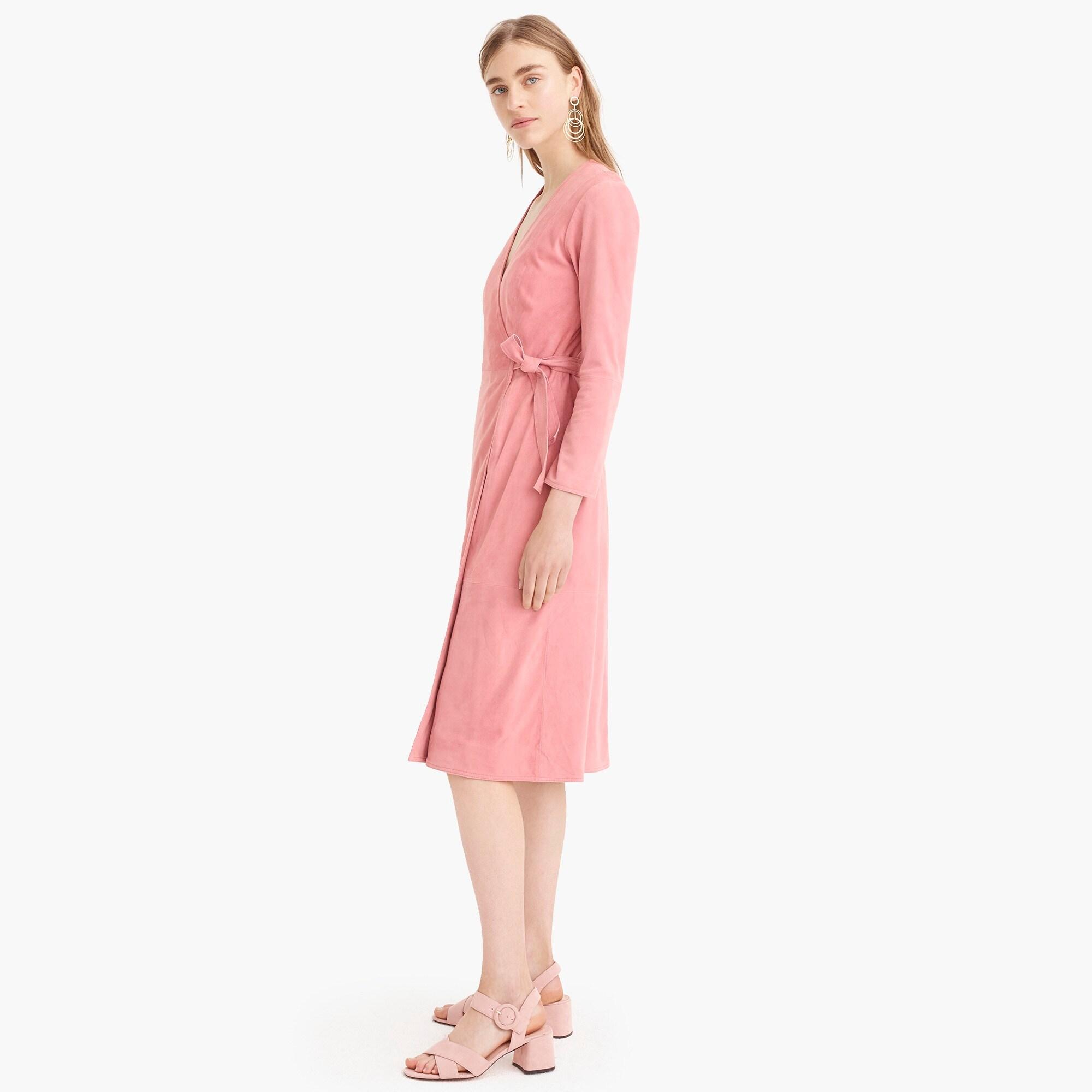 suede wrap dress