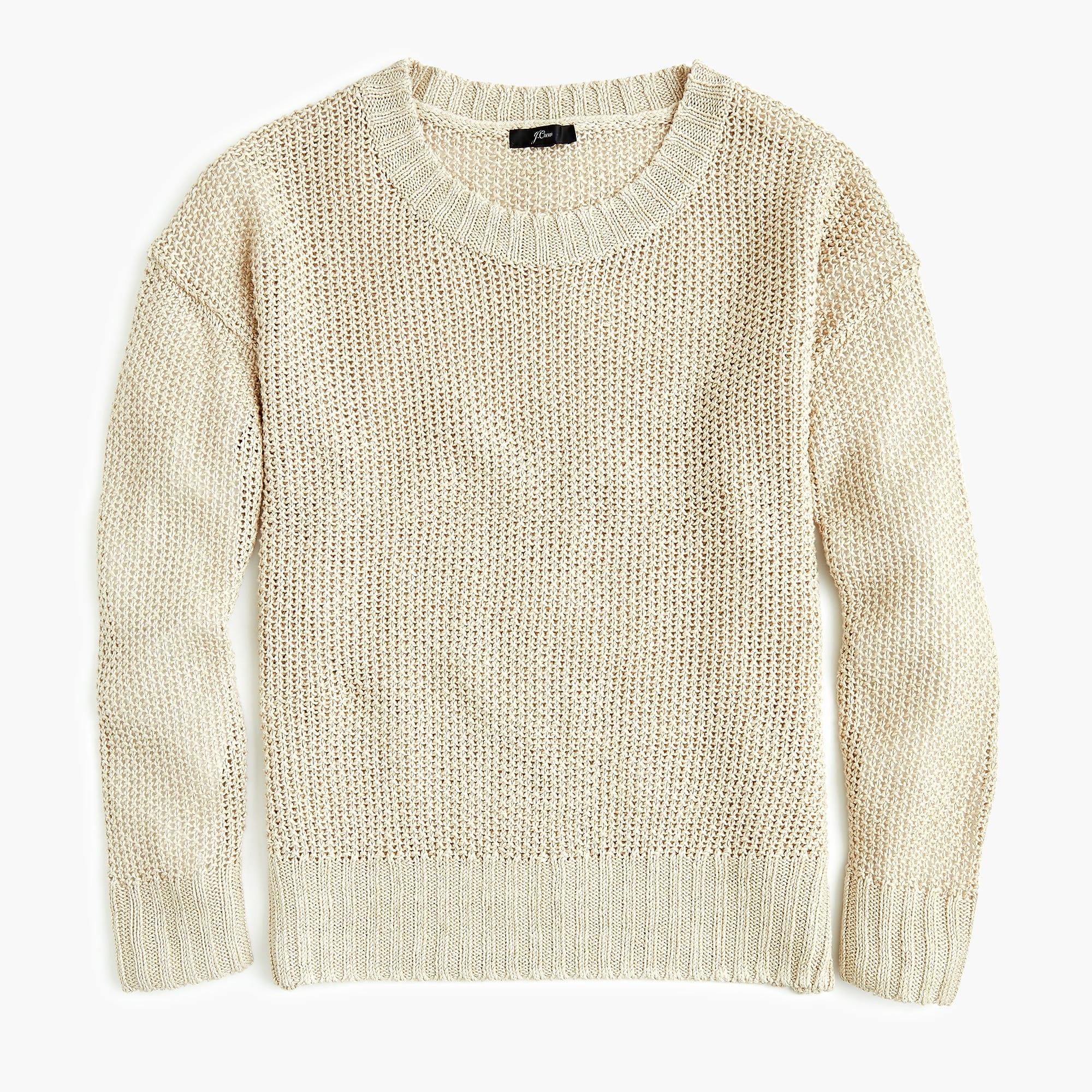 J.Crew Crewneck Beach Sweater in Natural Save 40 Lyst