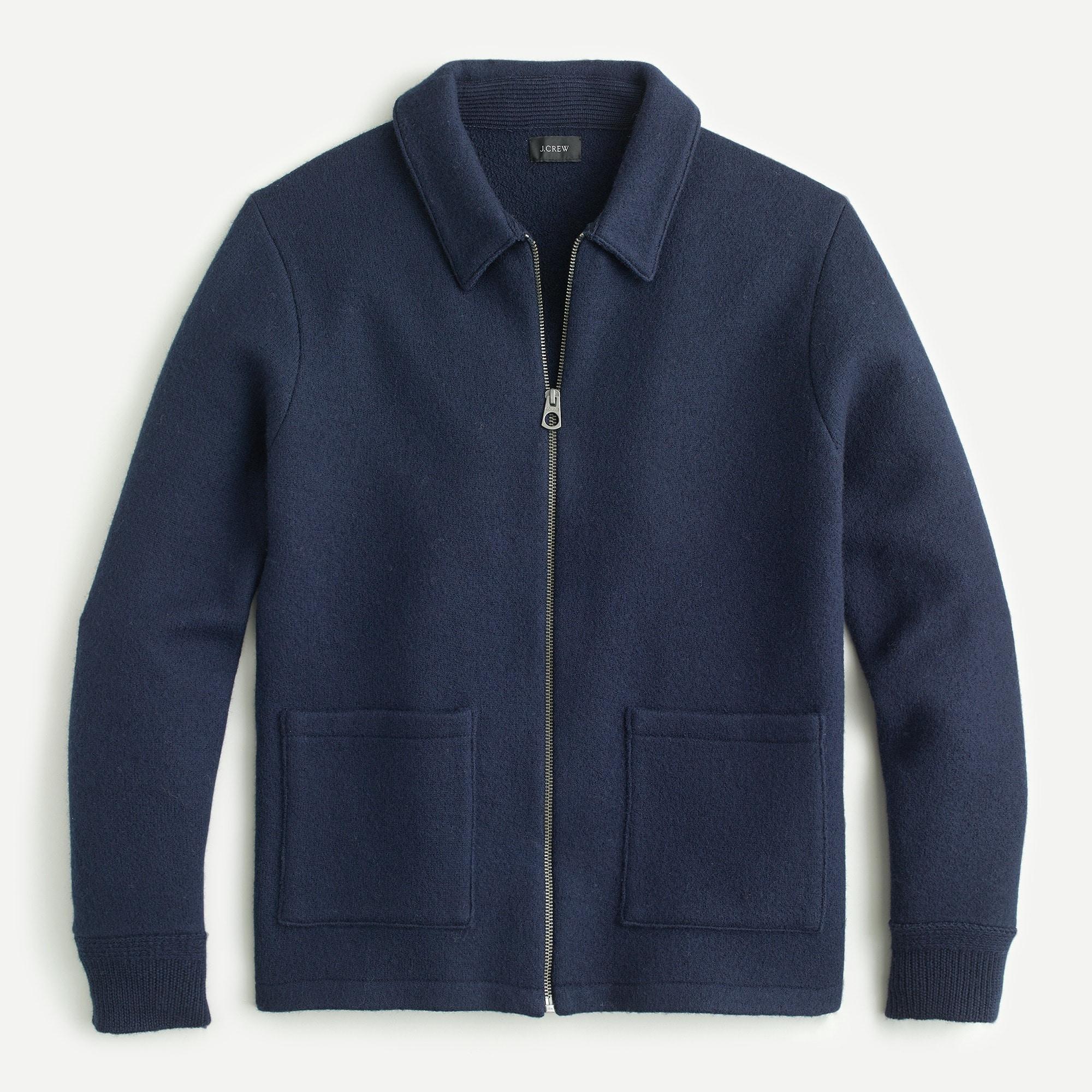 J.Crew Boiled Merino Wool Coach's Jacket in Navy (Blue) for Men - Lyst