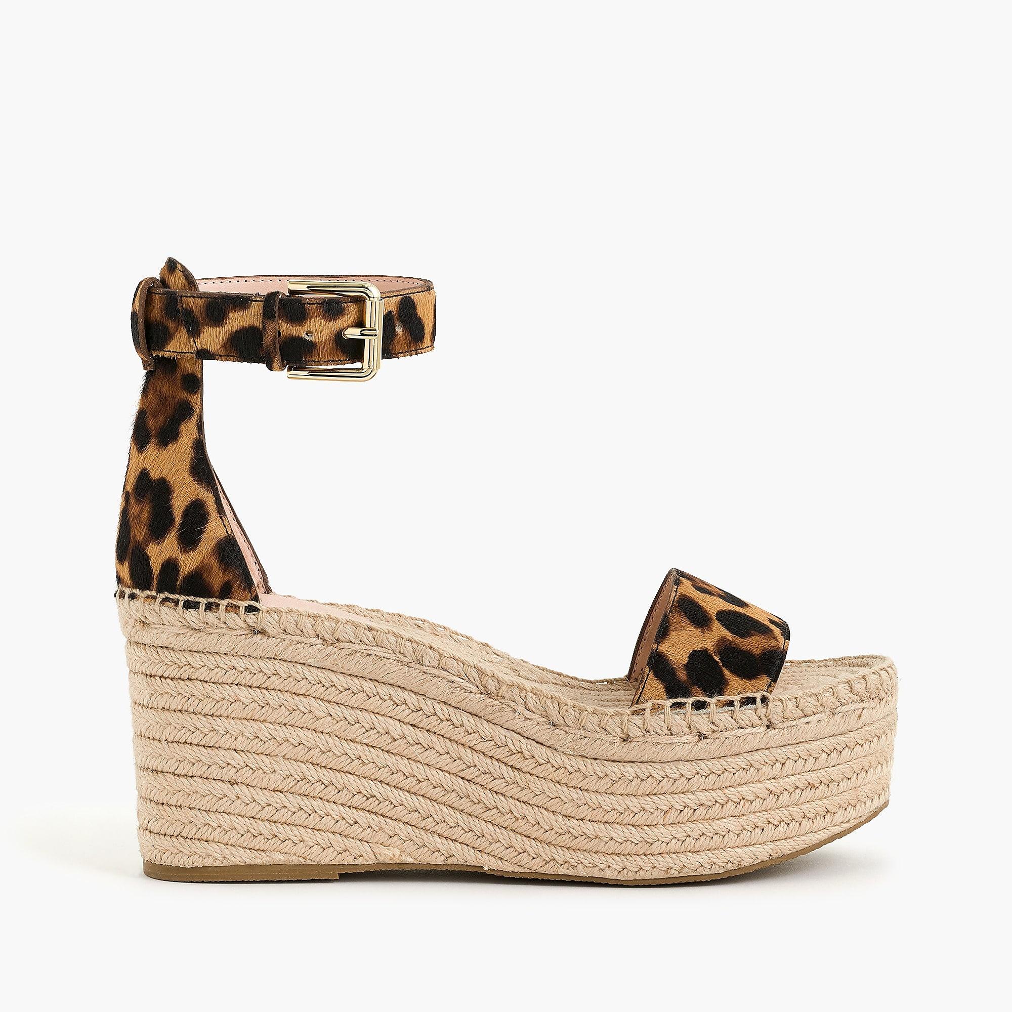 leather platform espadrilles