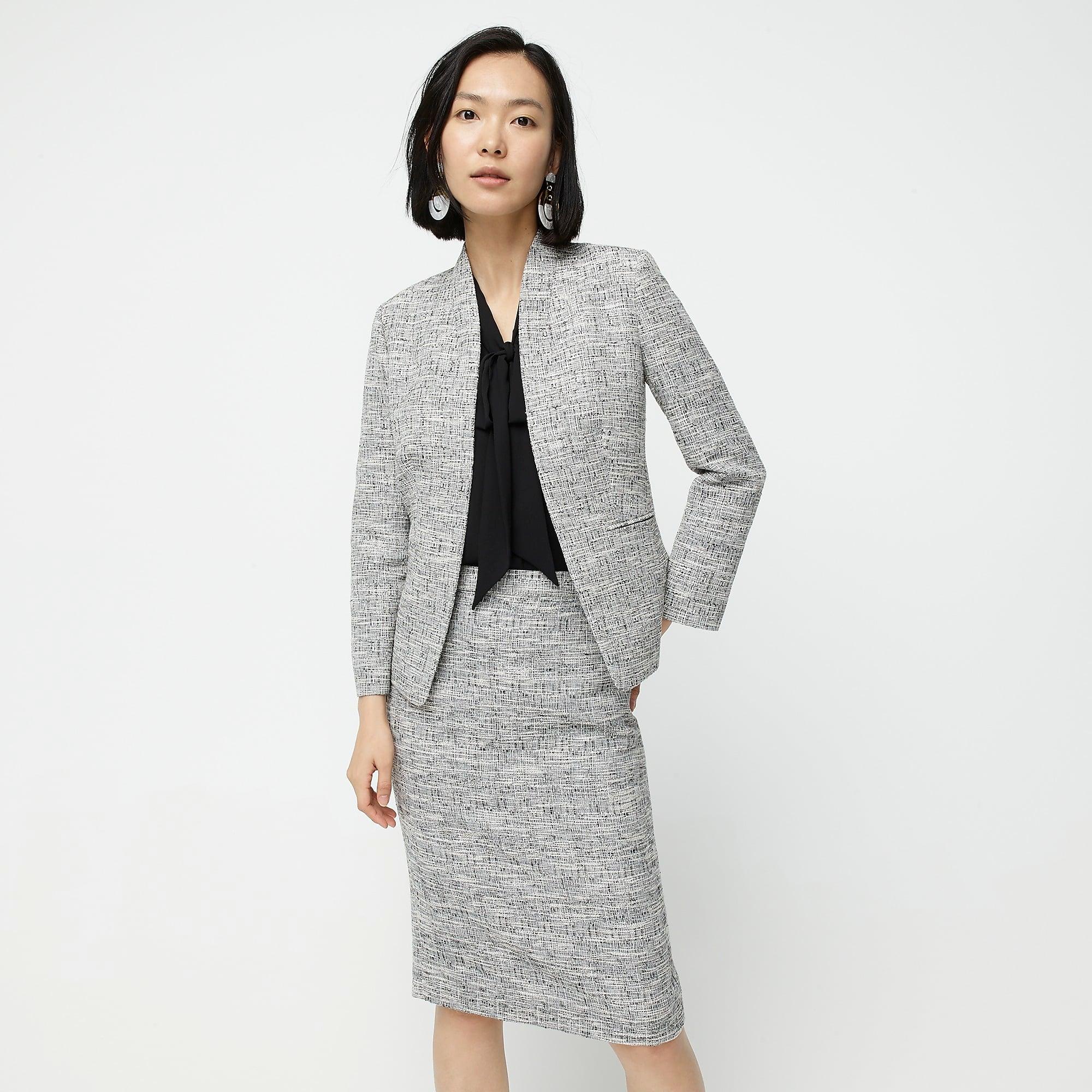 J.Crew Going-out Blazer In Black-and-white Tweed - Lyst