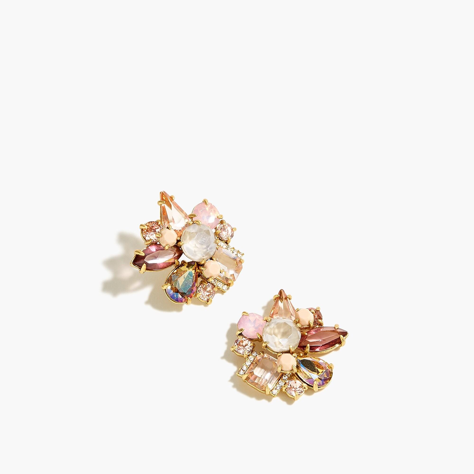 J.Crew Gem Cluster Stud Earrings in Metallic | Lyst