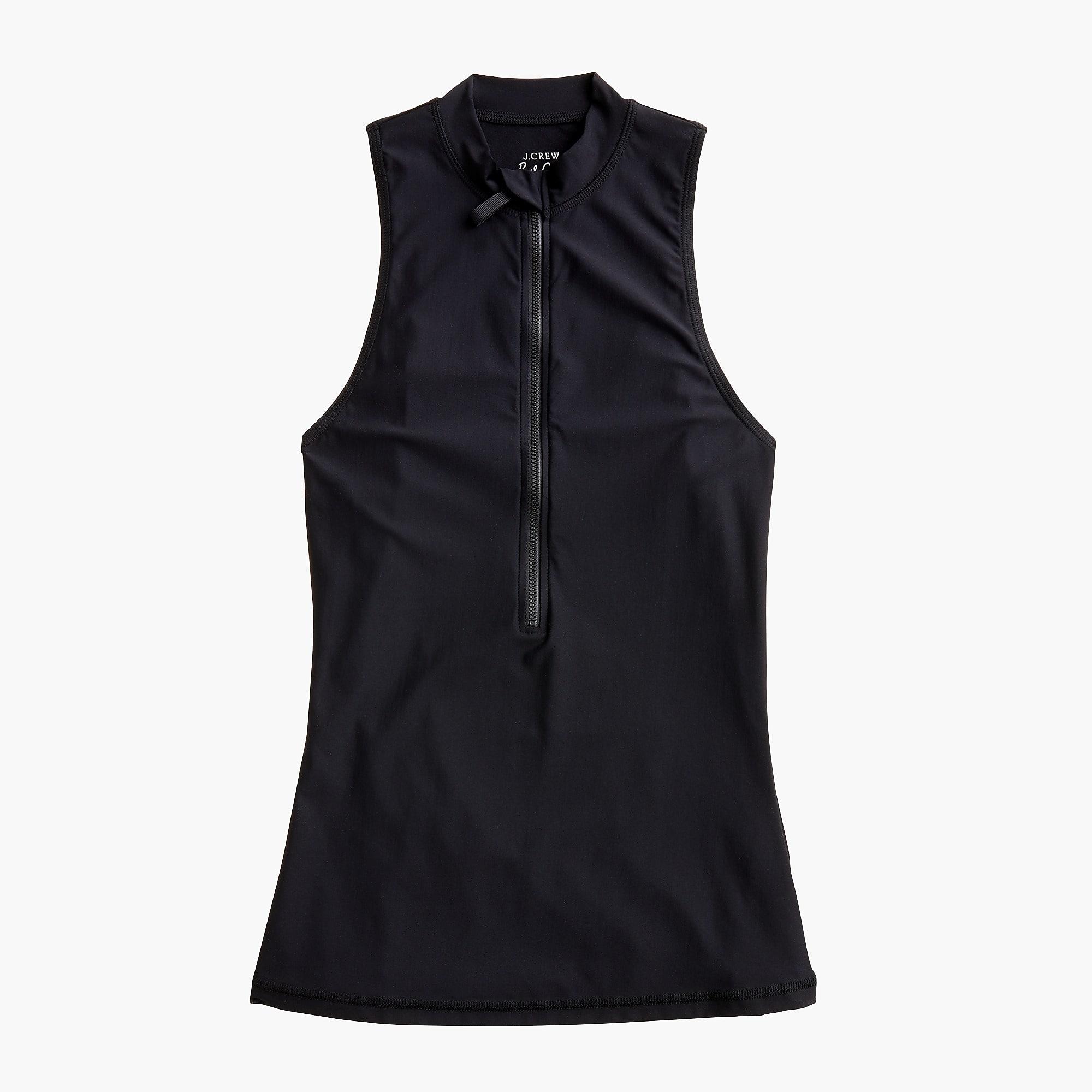 J.Crew Sleeveless Rash Guard in Black Lyst