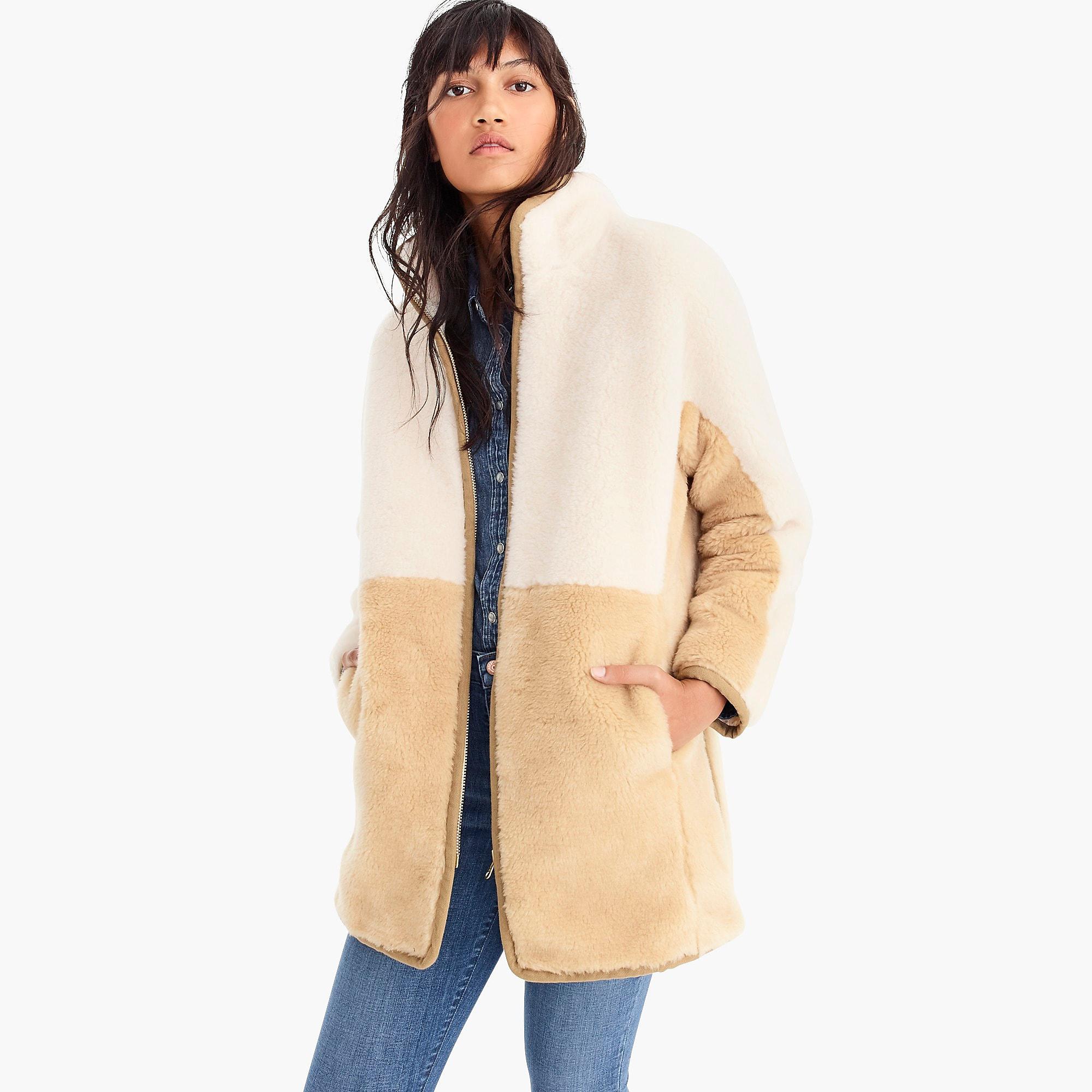 teddy zip coat