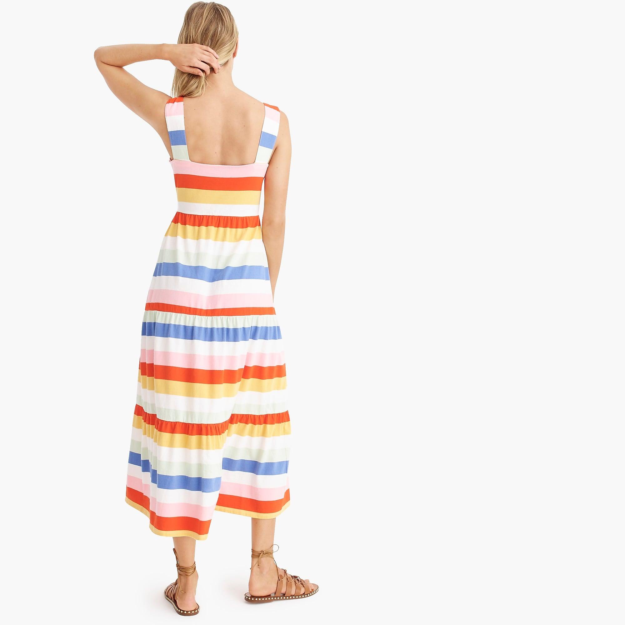 j crew striped knit maxi dress