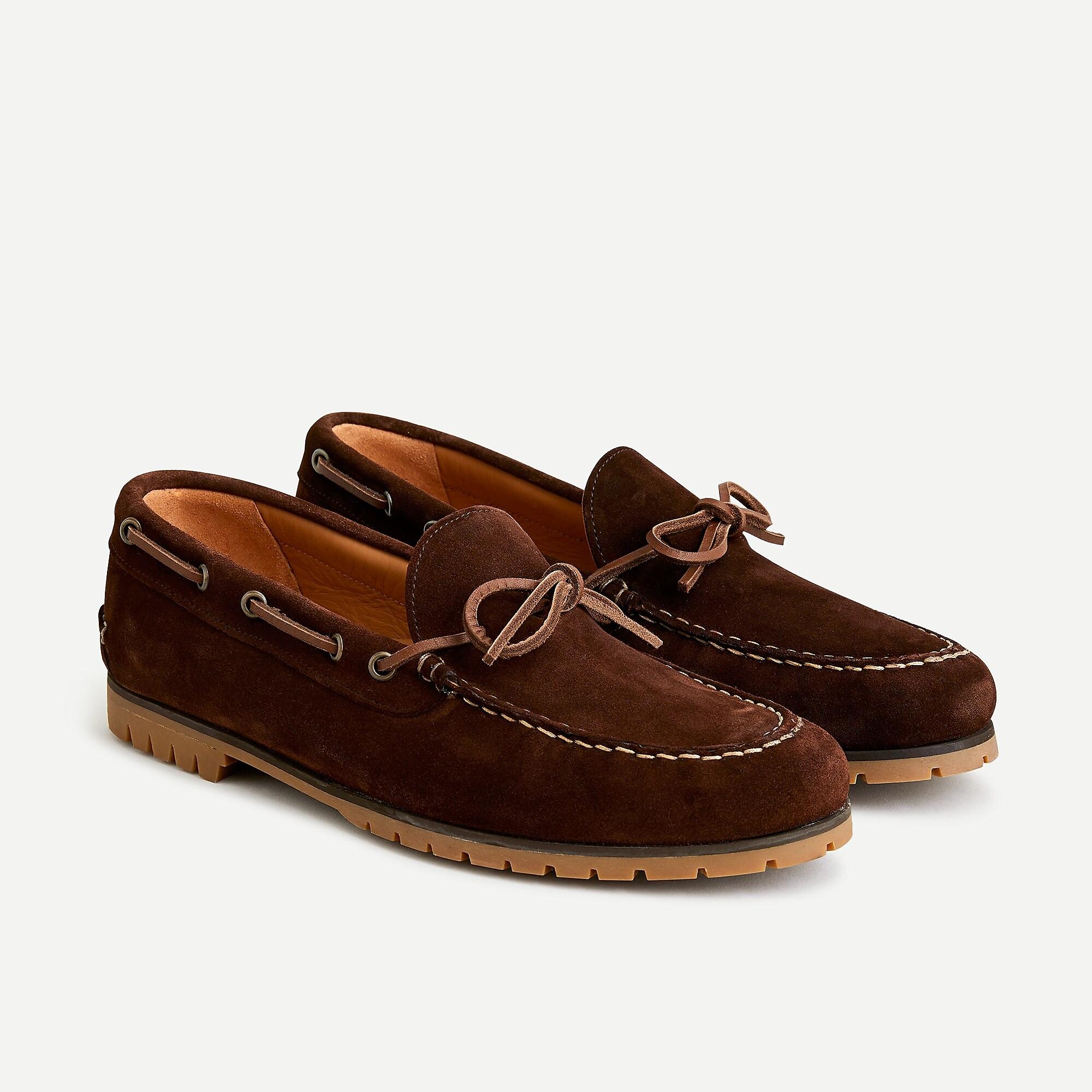 J.Crew Kenton Boat Shoes In Suede in Brown for Men Lyst
