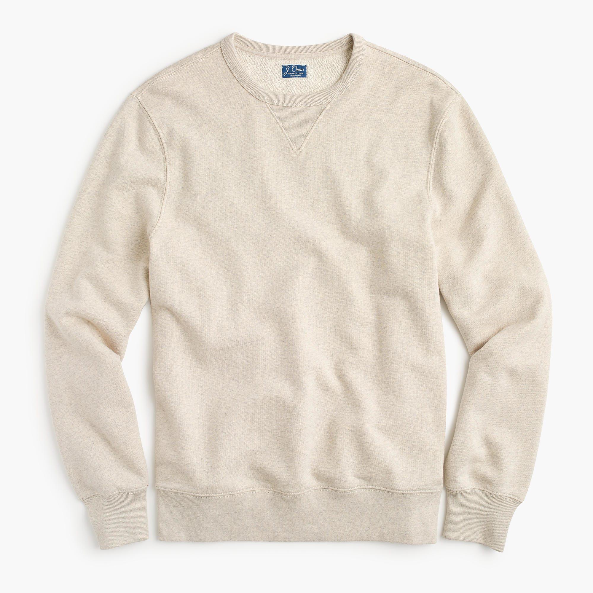 J.Crew French Terry Crewneck Sweatshirt in Natural for Men | Lyst