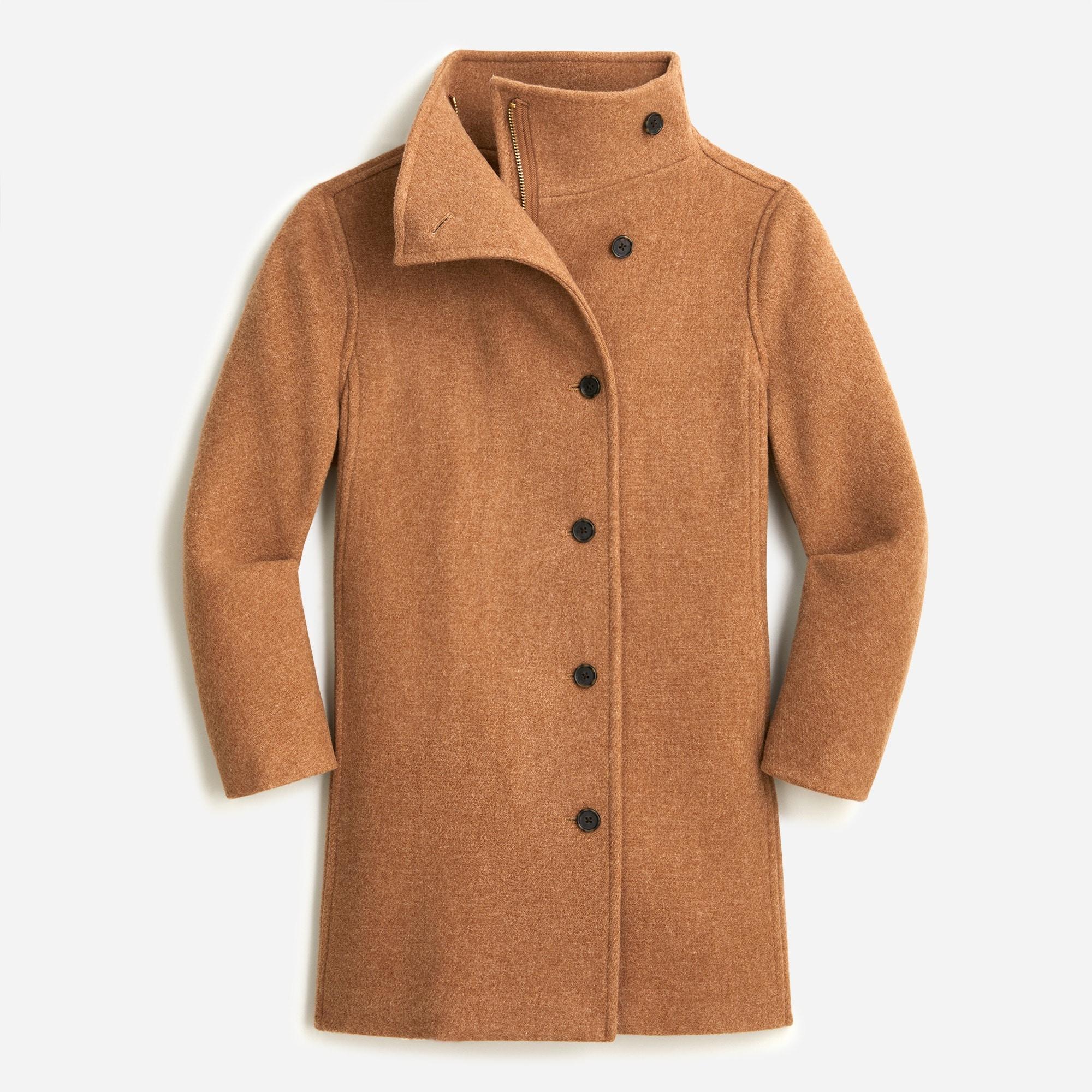 J Crew Villa Coat In Italian Stadium cloth In Brown Lyst j-crew-villa-coat-in-italian-stadium-cloth-in-brown-lyst
