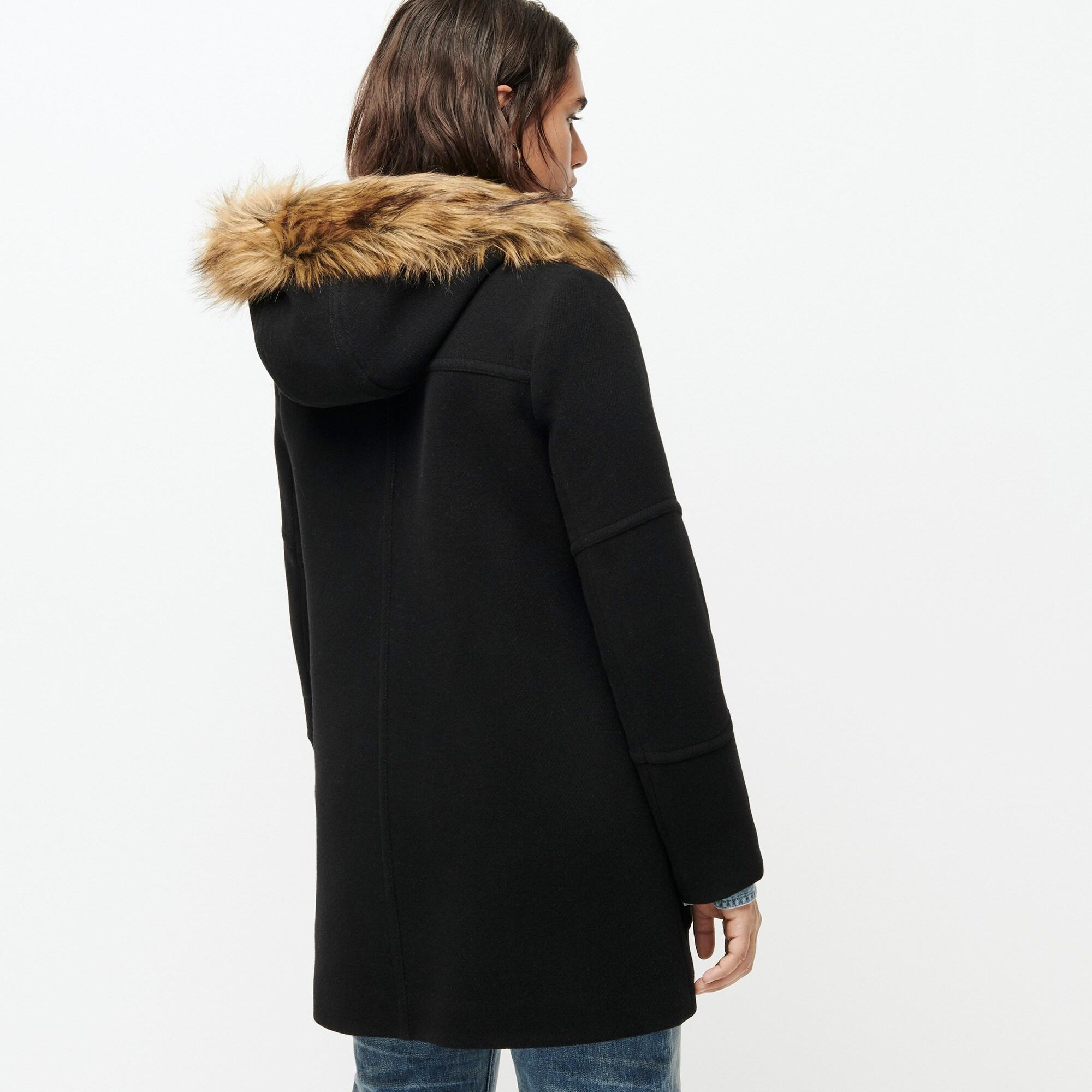J Crew Chateau Parka In Italian Stadium Cloth Wool In Black Lyst