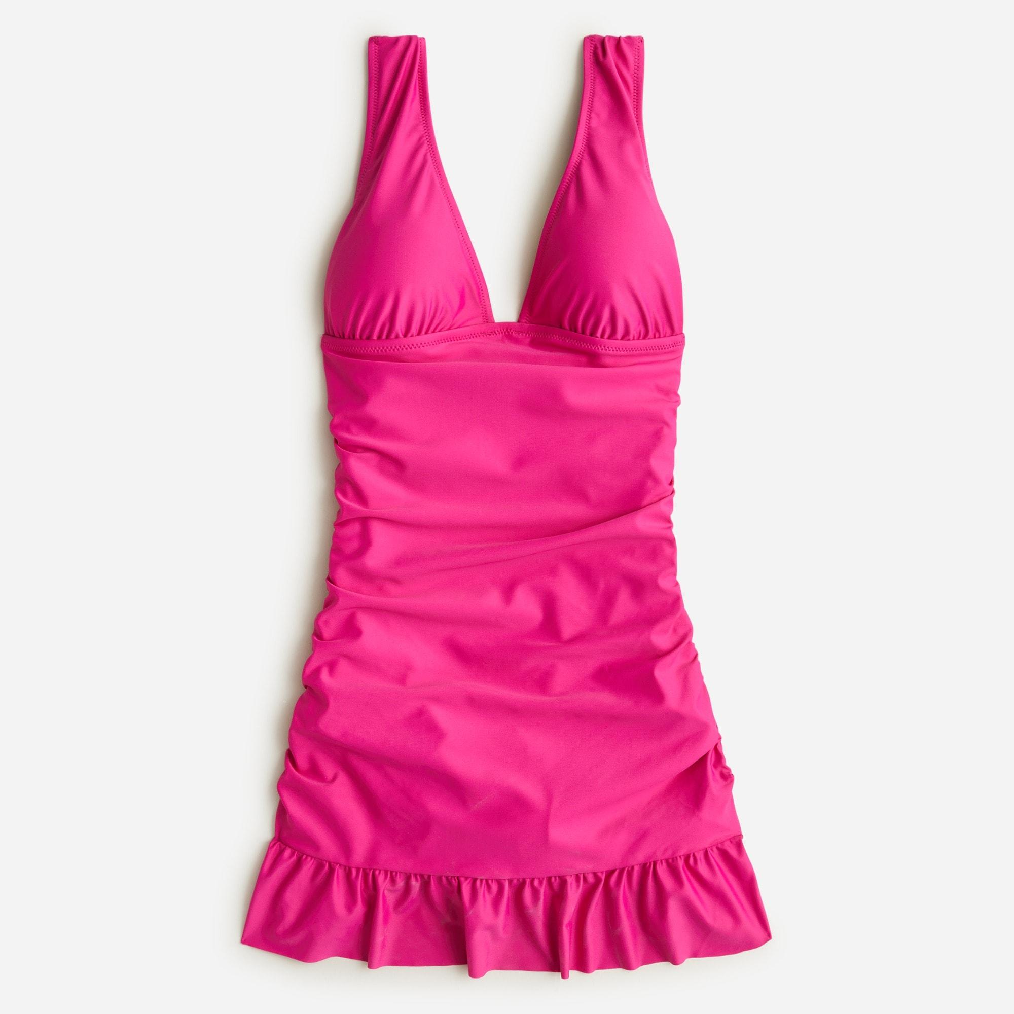 J.Crew Ruched Femme Swim Dress in Pink Lyst