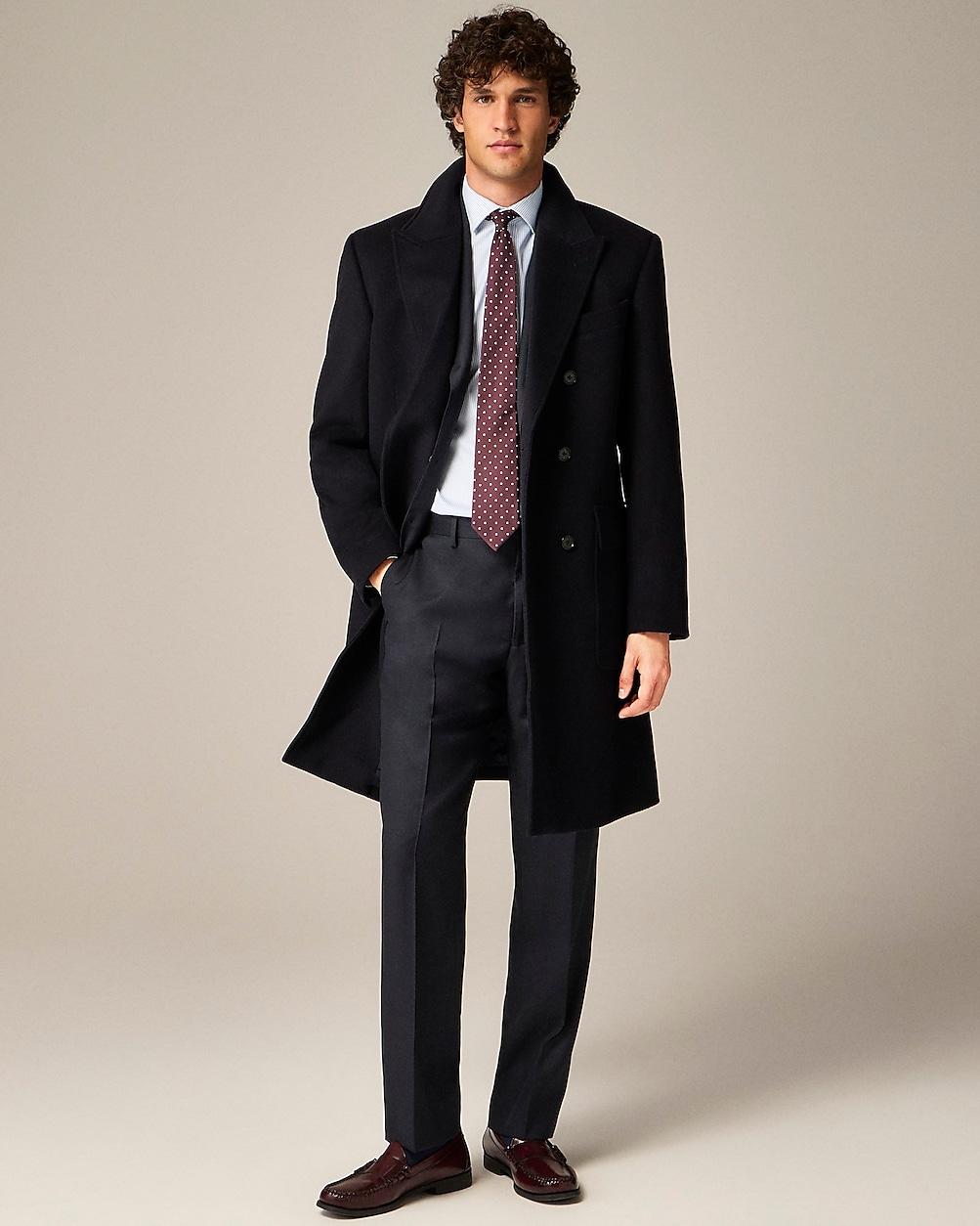 J.Crew Rivington Double Breasted Topcoat in Black for Men Lyst